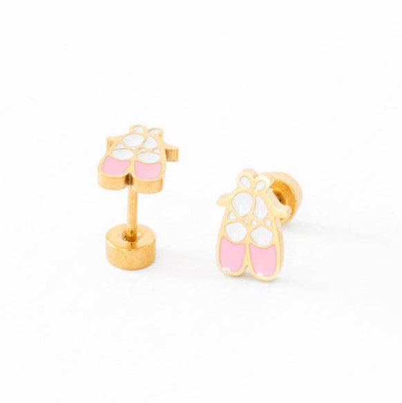 Pip Pop Post - Ballet Slipper Stud Earrings