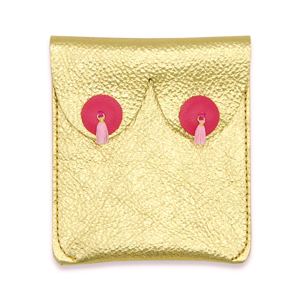 Itty Bitty Leather Coin Pouch - Gold