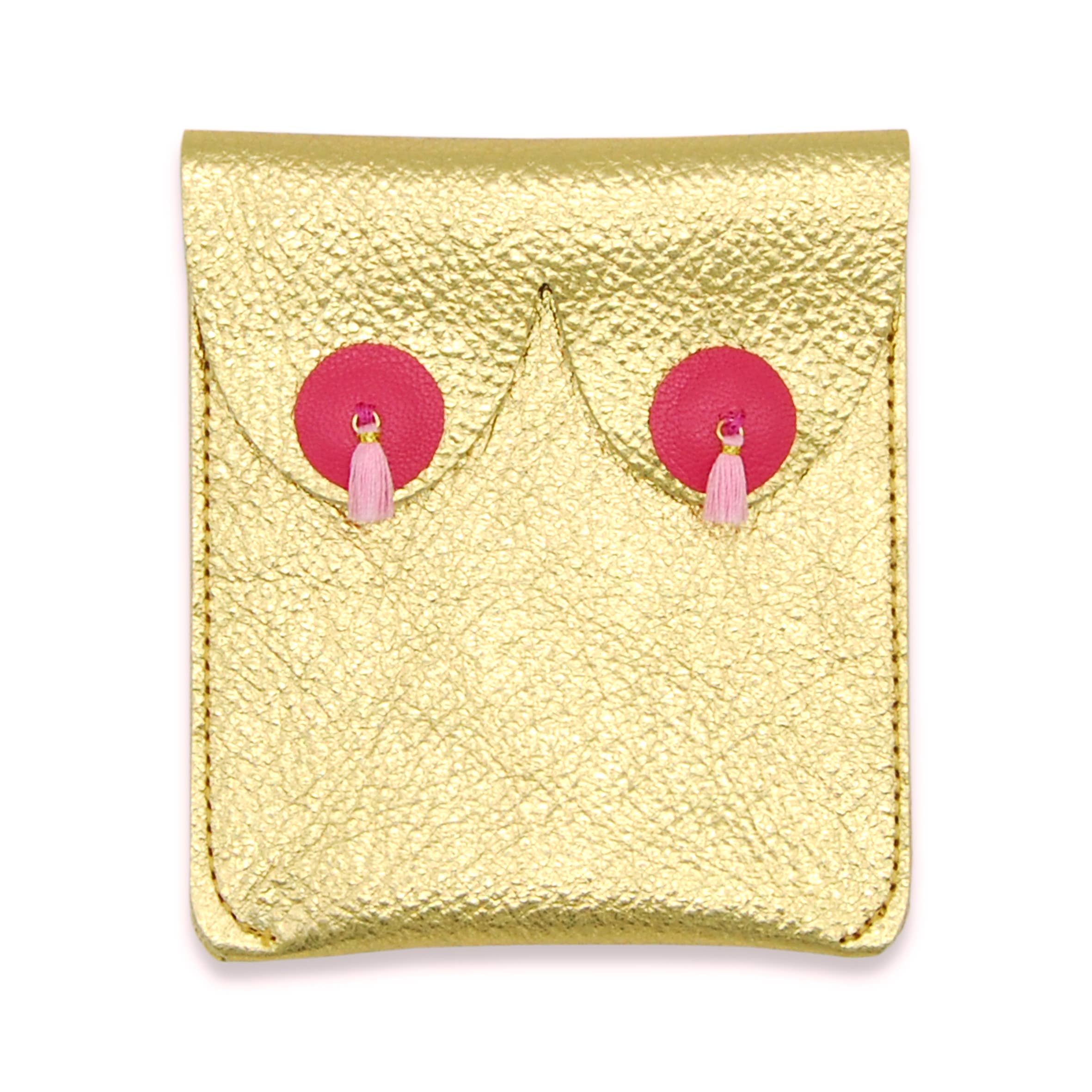 Itty Bitty Leather Coin Pouch - Gold