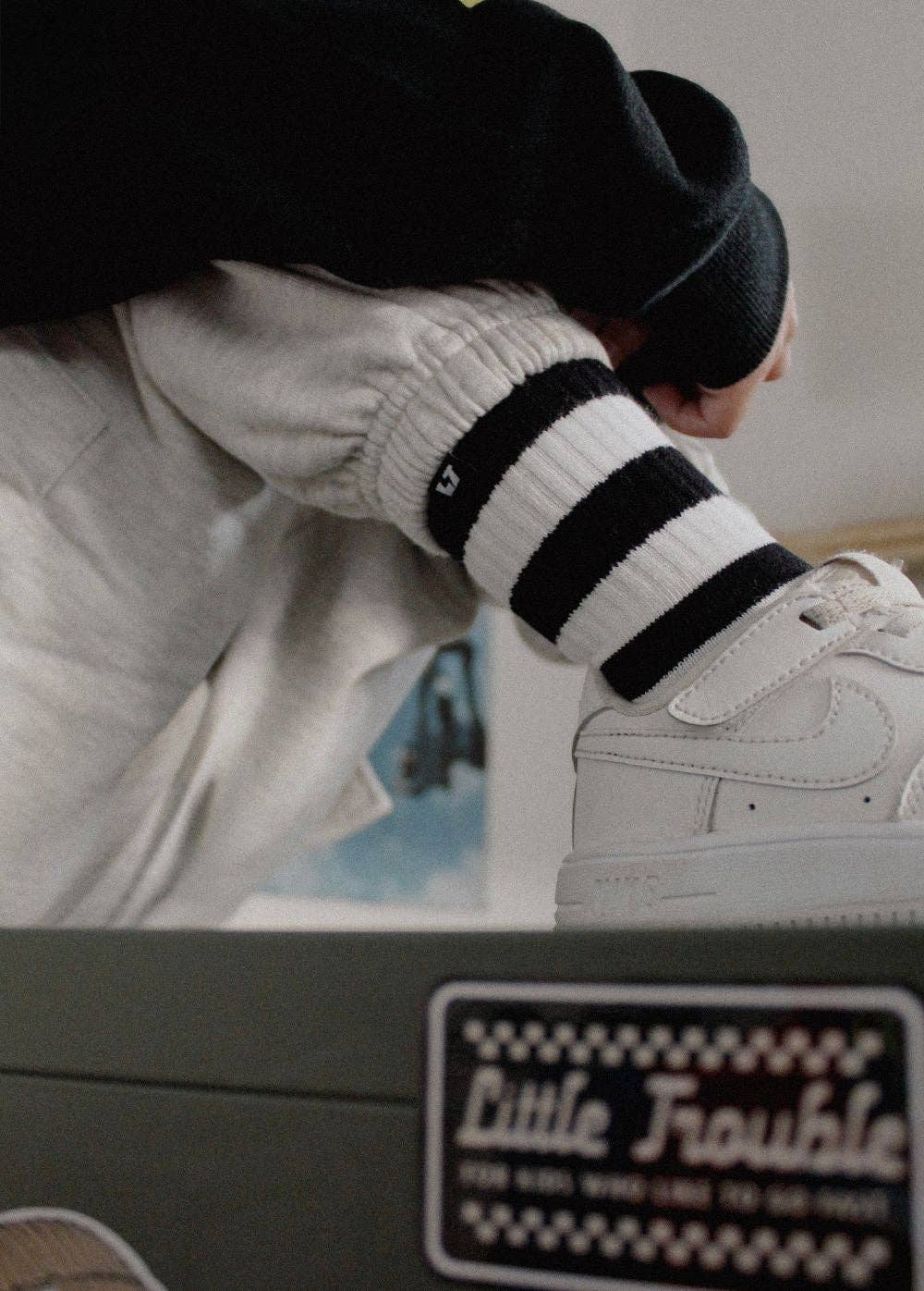 Little Trouble - Crew Socks - Striped