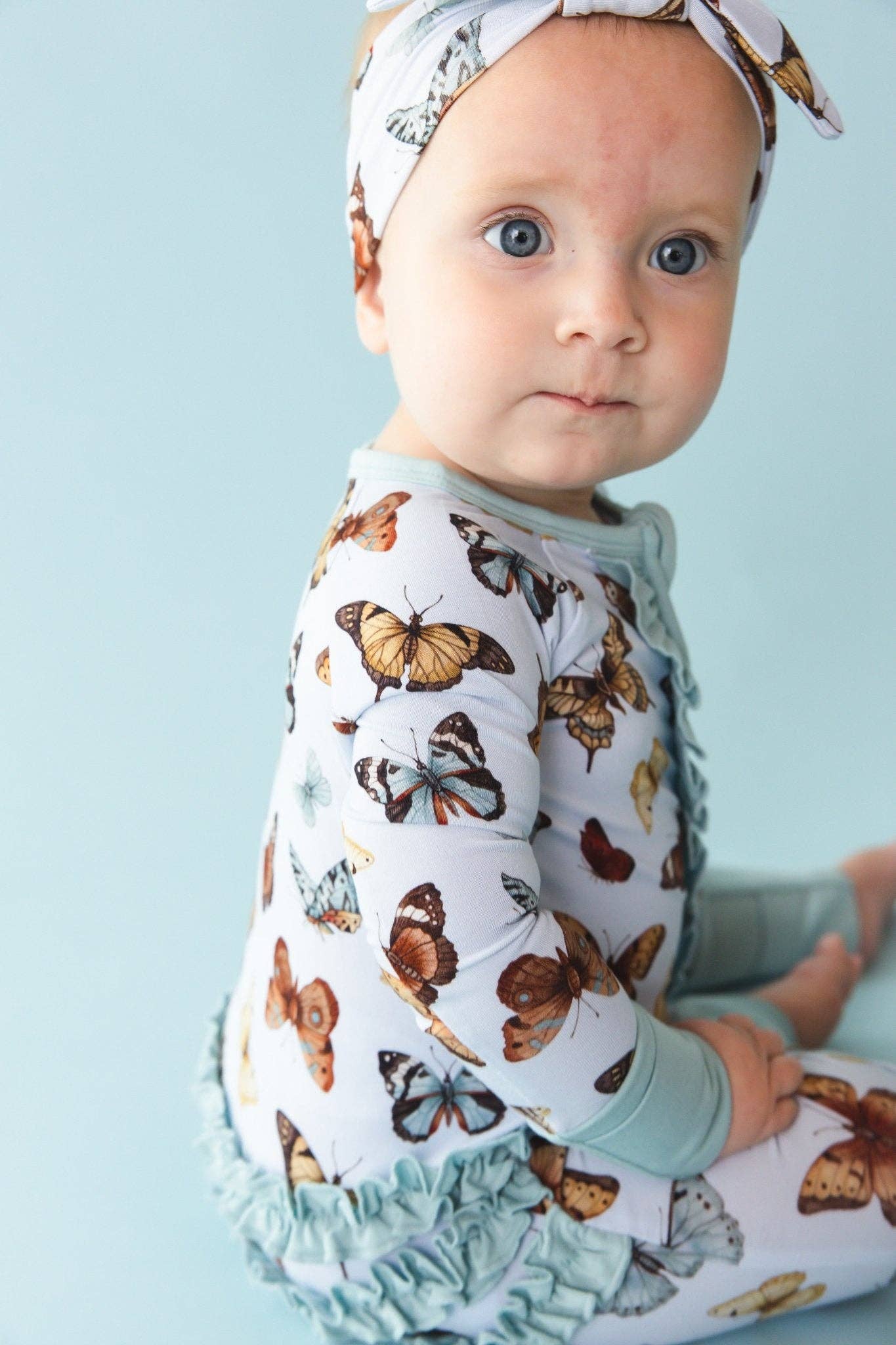 Jammie Session Bamboo Romper - Butterfly Kisses