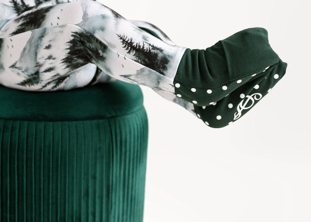 Jammie Session Bamboo Romper - Mountain Mist