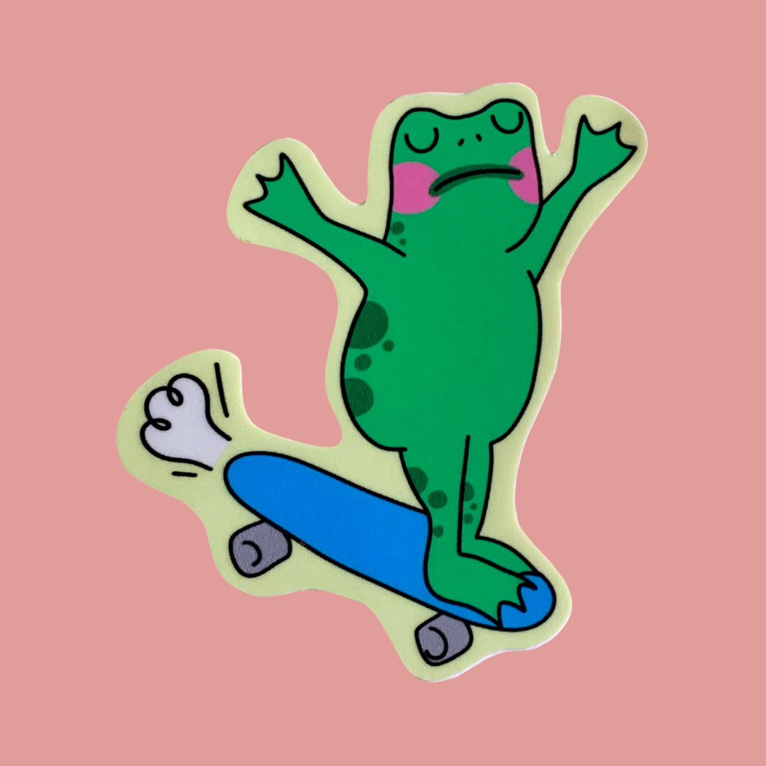 I Felt It Too - Frog Skateboard Sticker