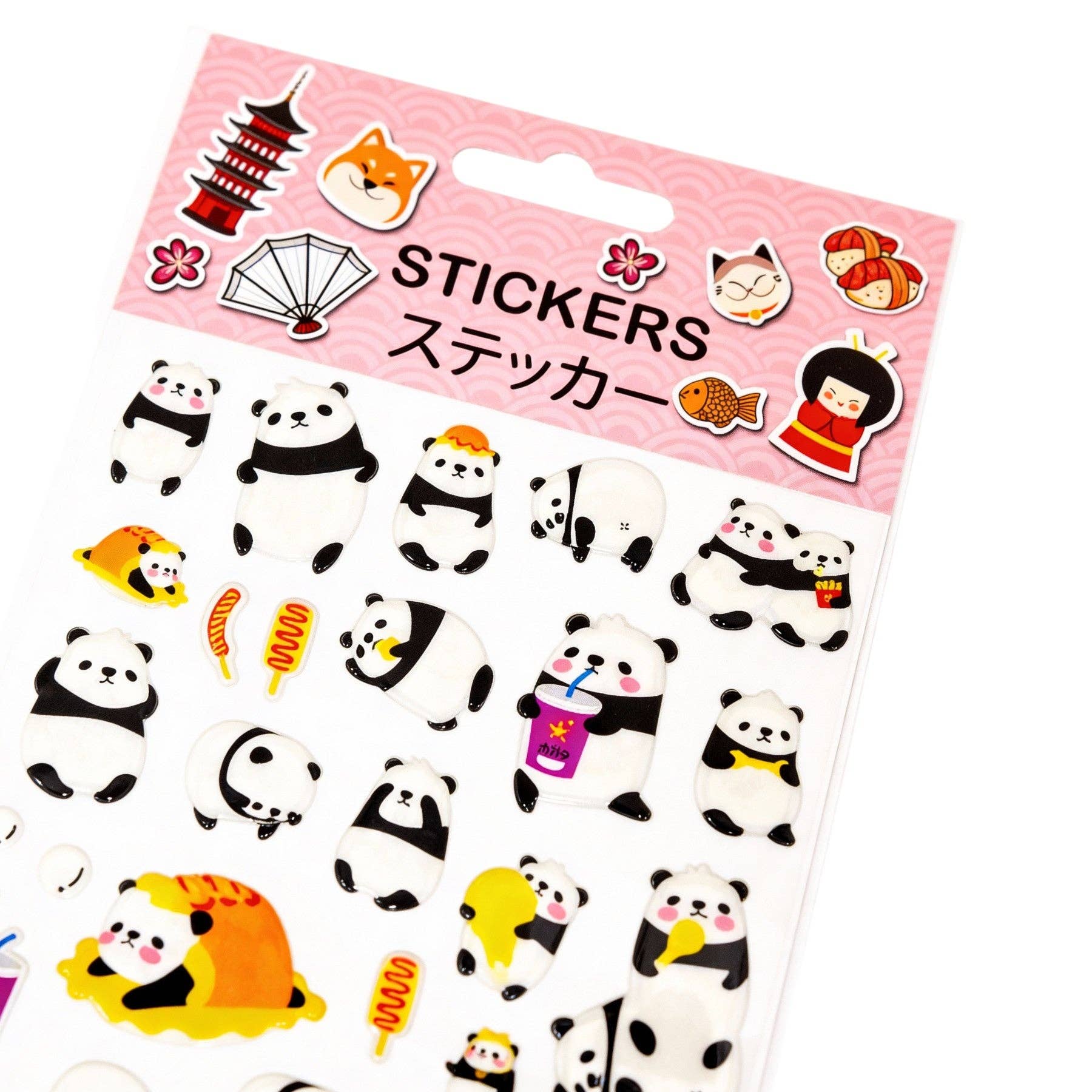 Urban Tokyo Puffy Stickers - Playful Panda