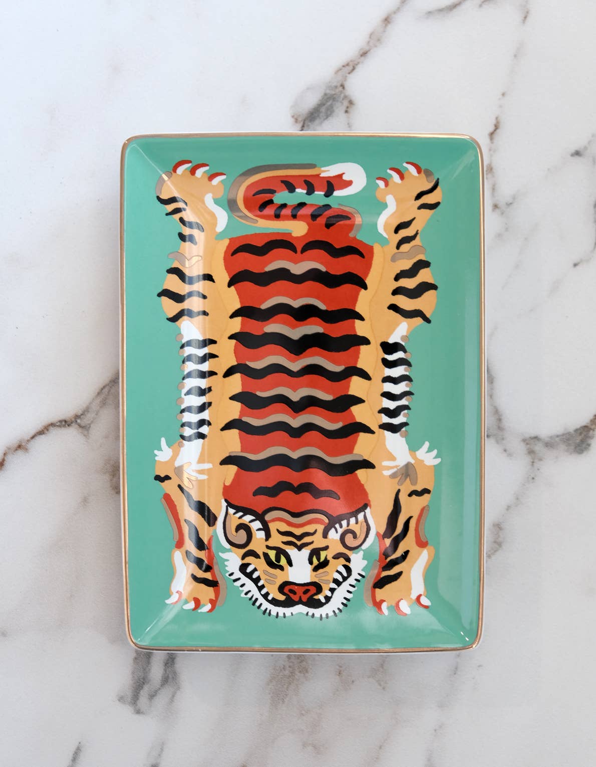 Idlewild Co. Porcelain Trinket Tray - Jade Tiger