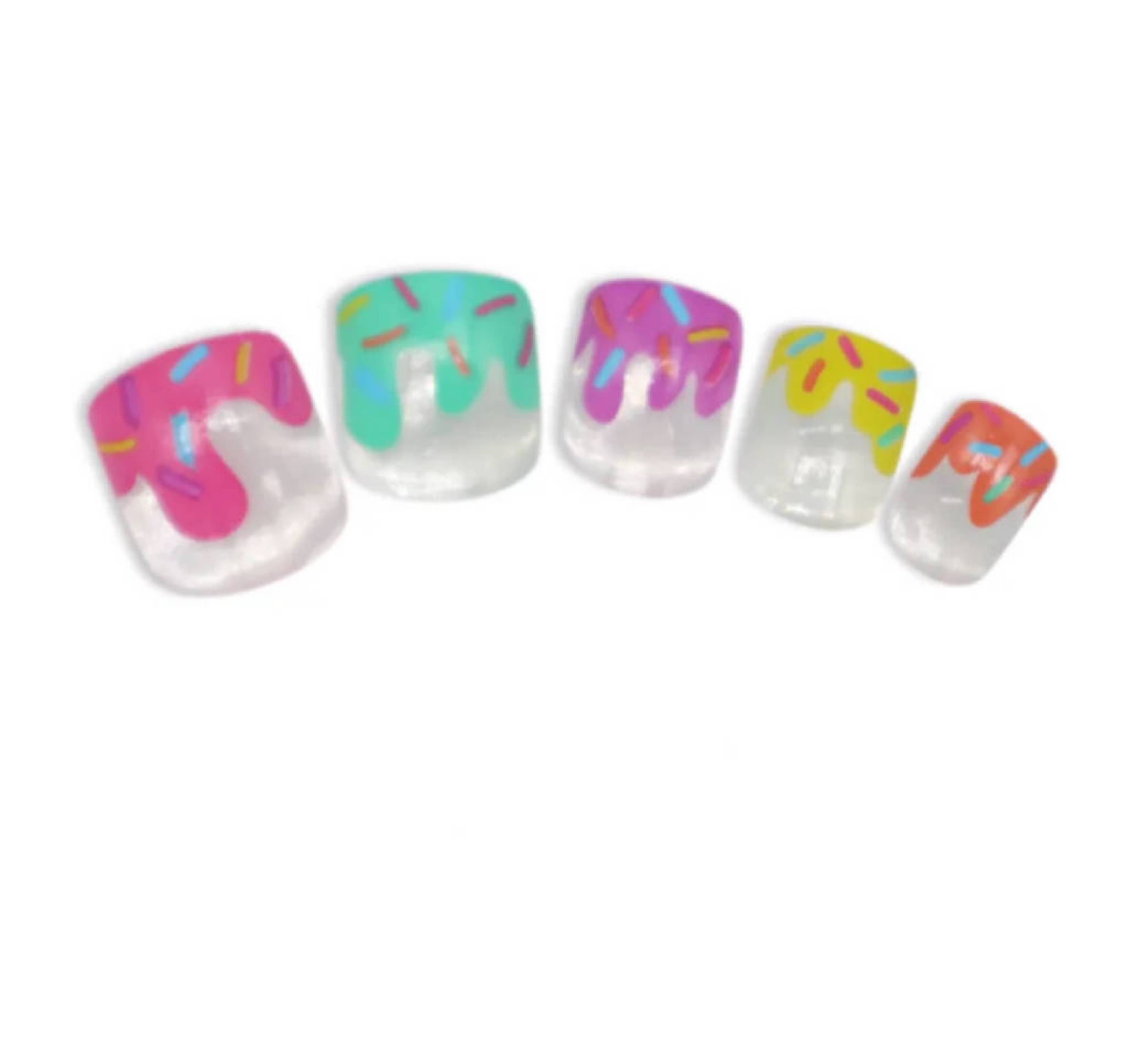Polish Me Silly Press On Nails - Sprinkle Drip