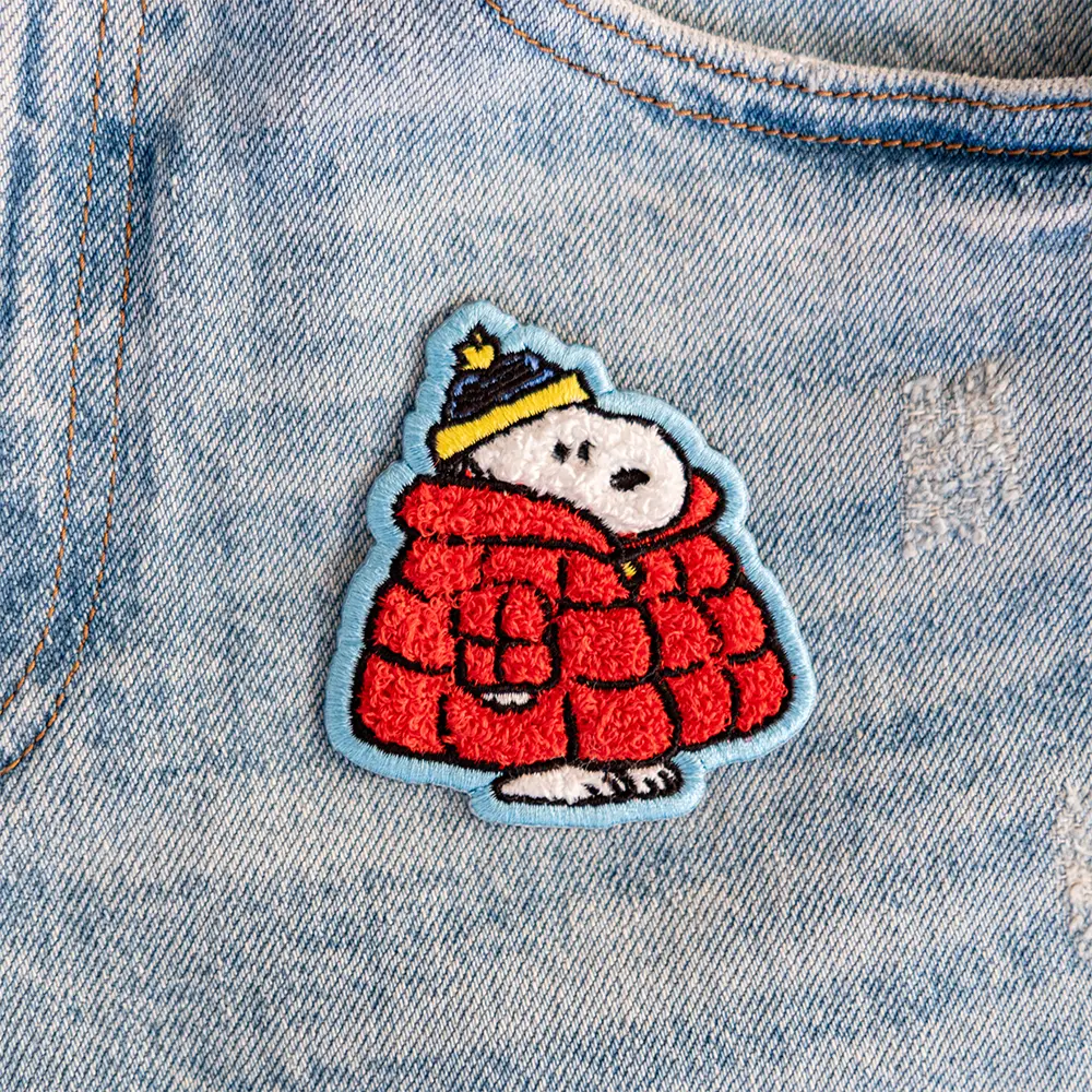 Chenille Iron-On Patch - Snoopy Puffer Coat