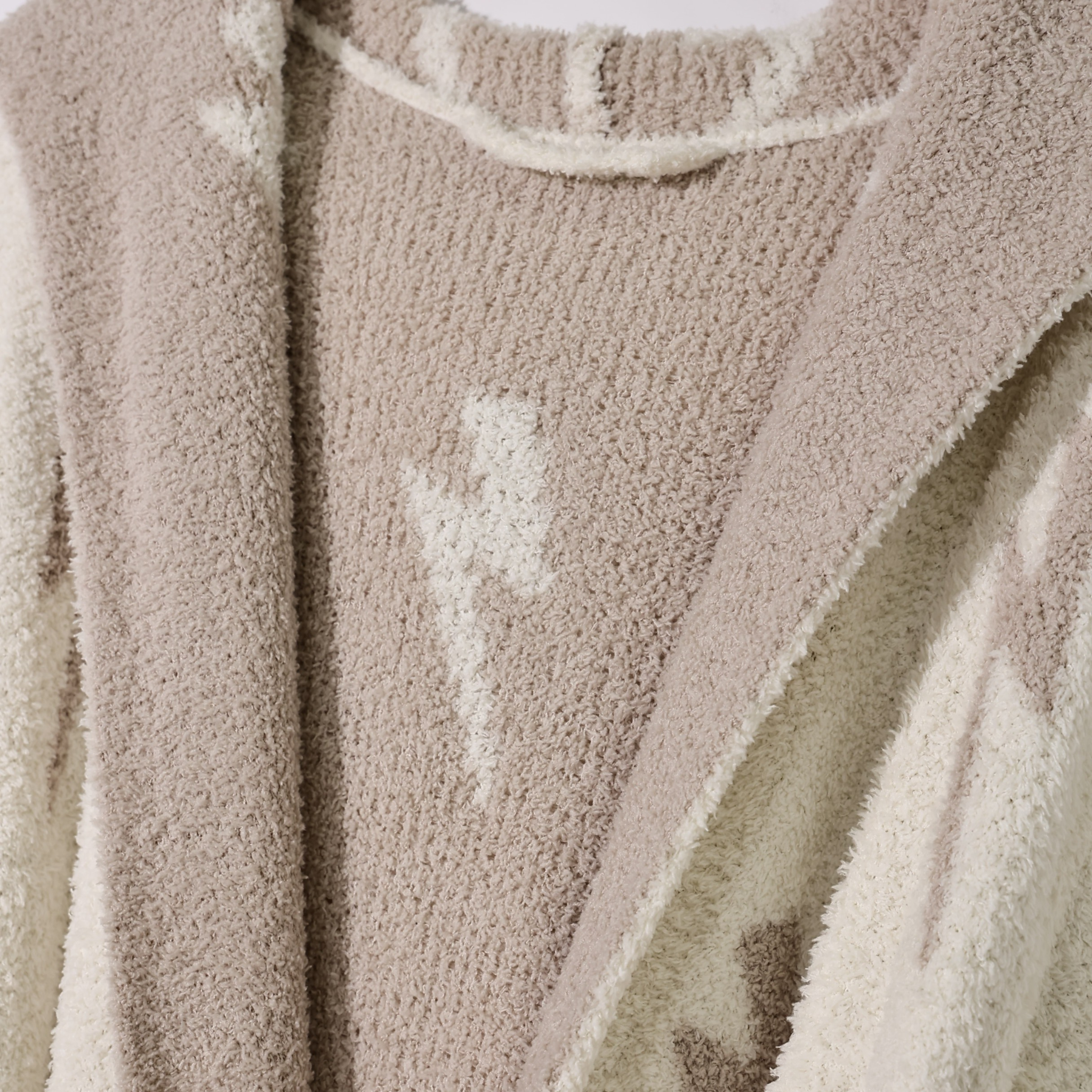 Local Beach Luxe Robe - Lightning Bolt (Sand/Cream)