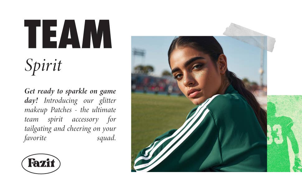 Fazit - Team Spirit Green Glitter Makeup Patches