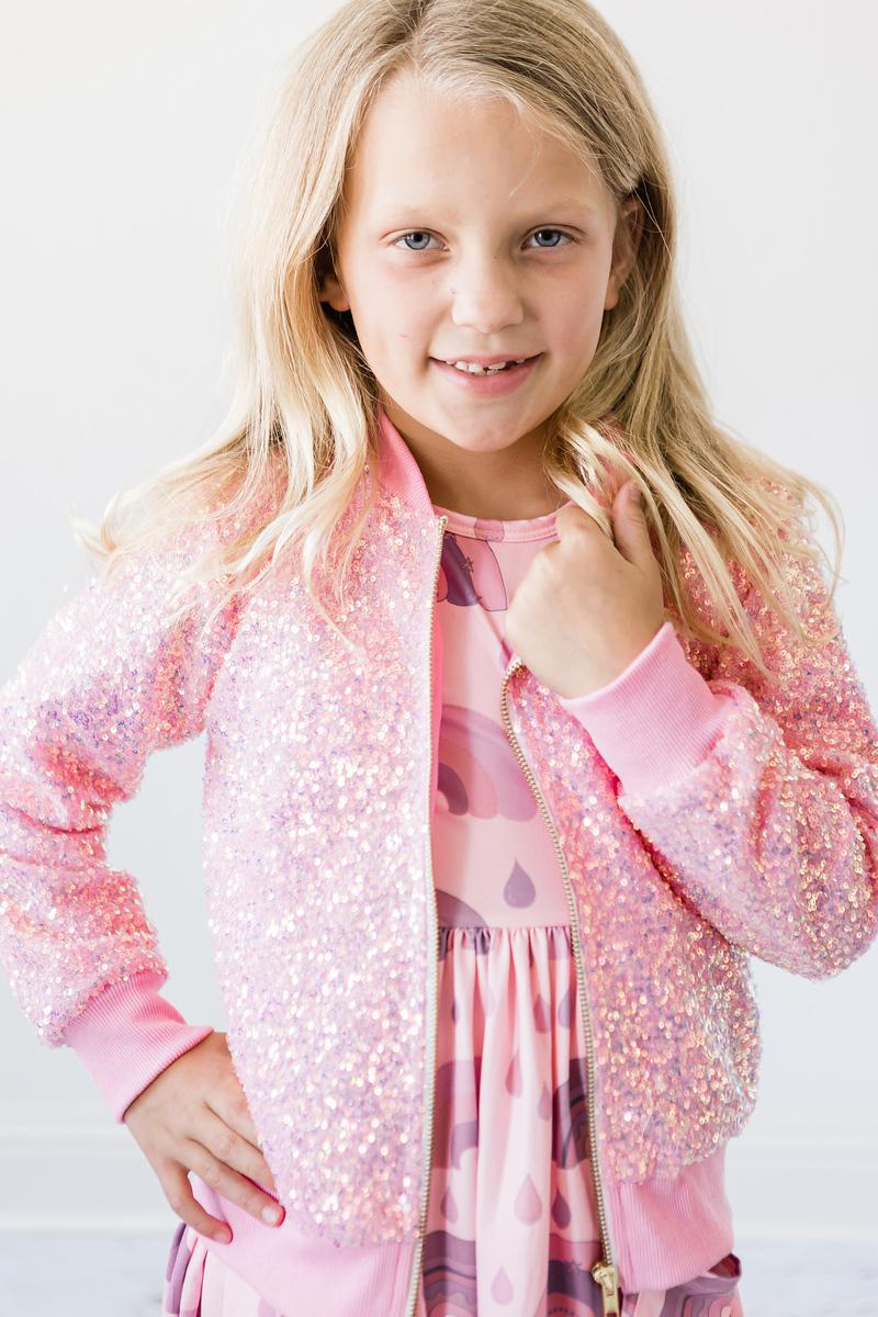 Mila & Rose Sequin Jacket - Bubblegum