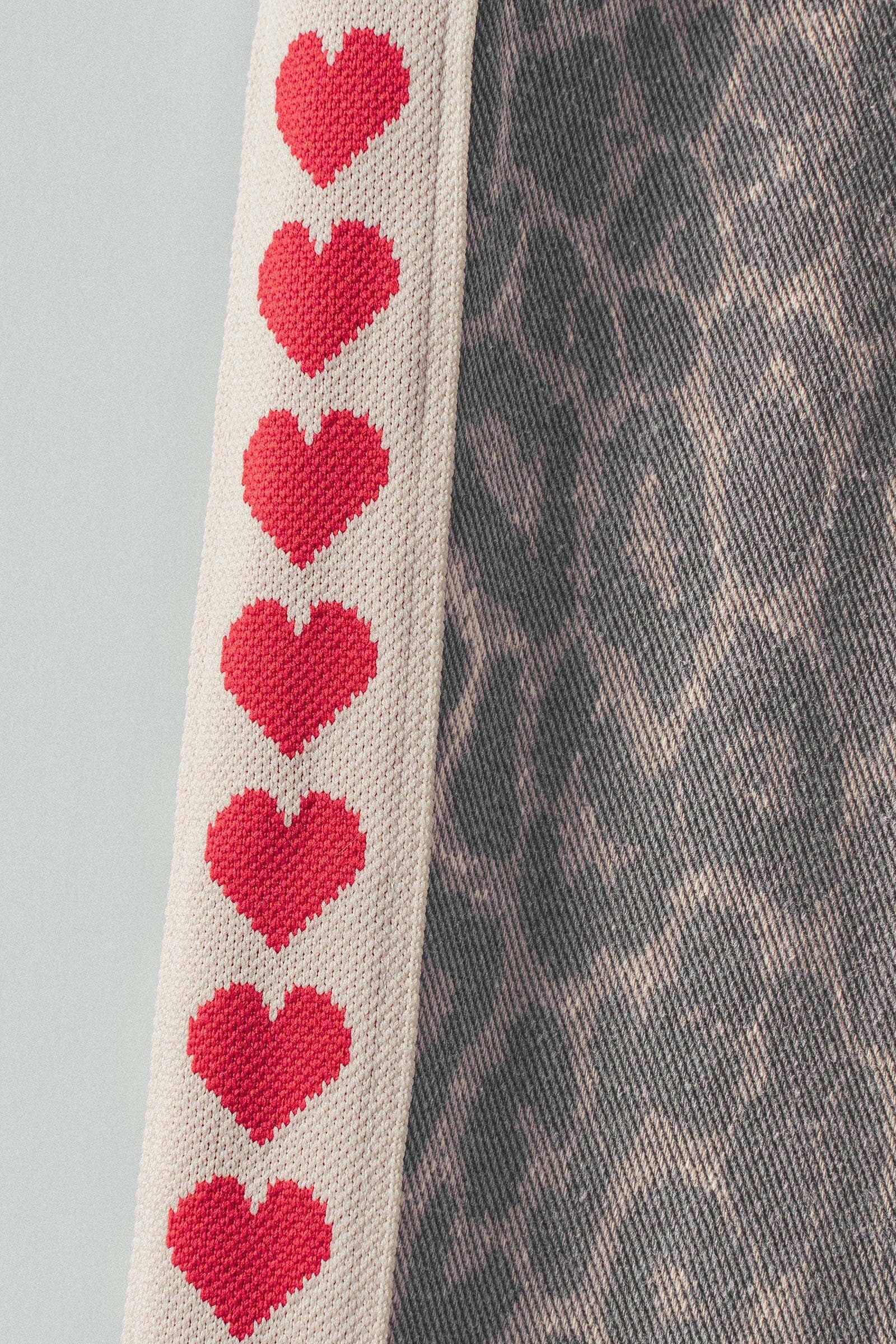Women's Leopard Print Heart Side Stripe Lounge Pants
