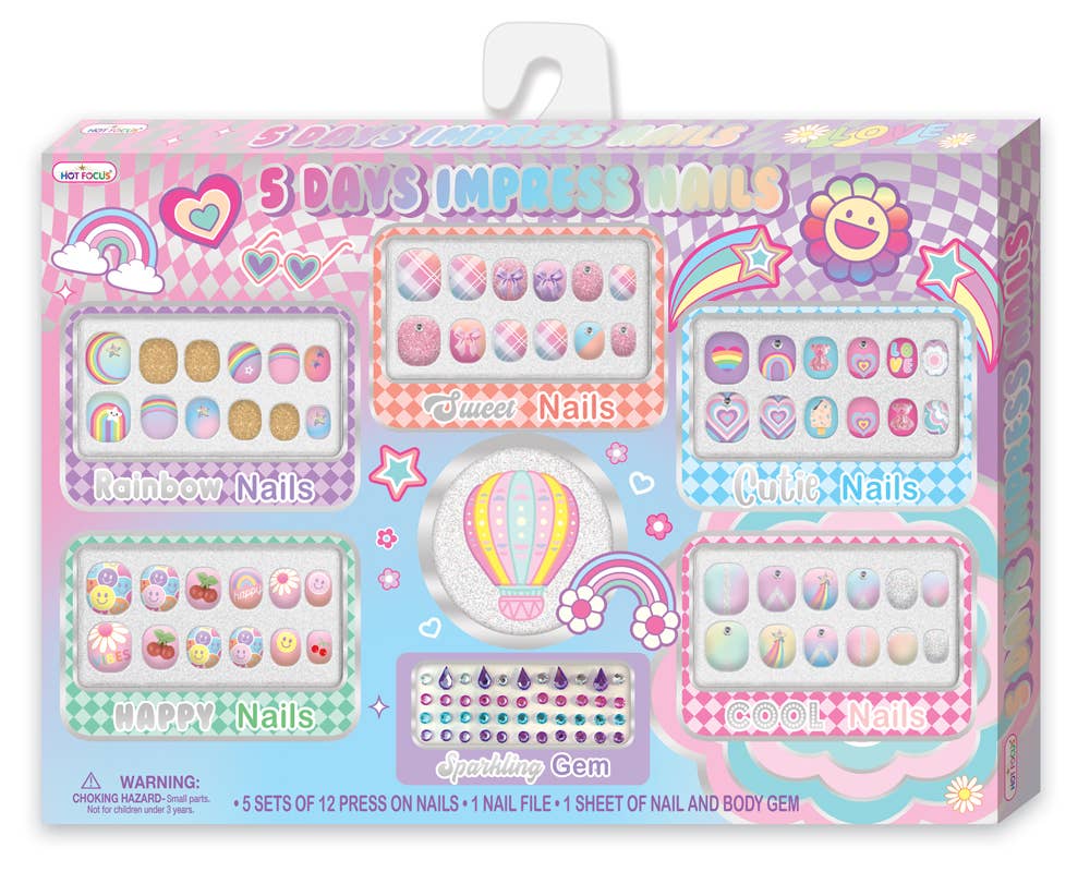 Hot Focus, Inc. - 5-Days Impress Nails - Rainbow
