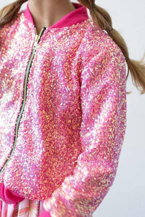 Mila & Rose Sequin Jacket - Hot Pink