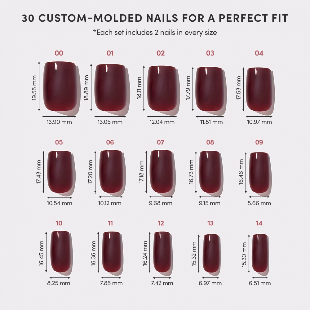 Glamnetic Press On Nails - Cherry Mocha