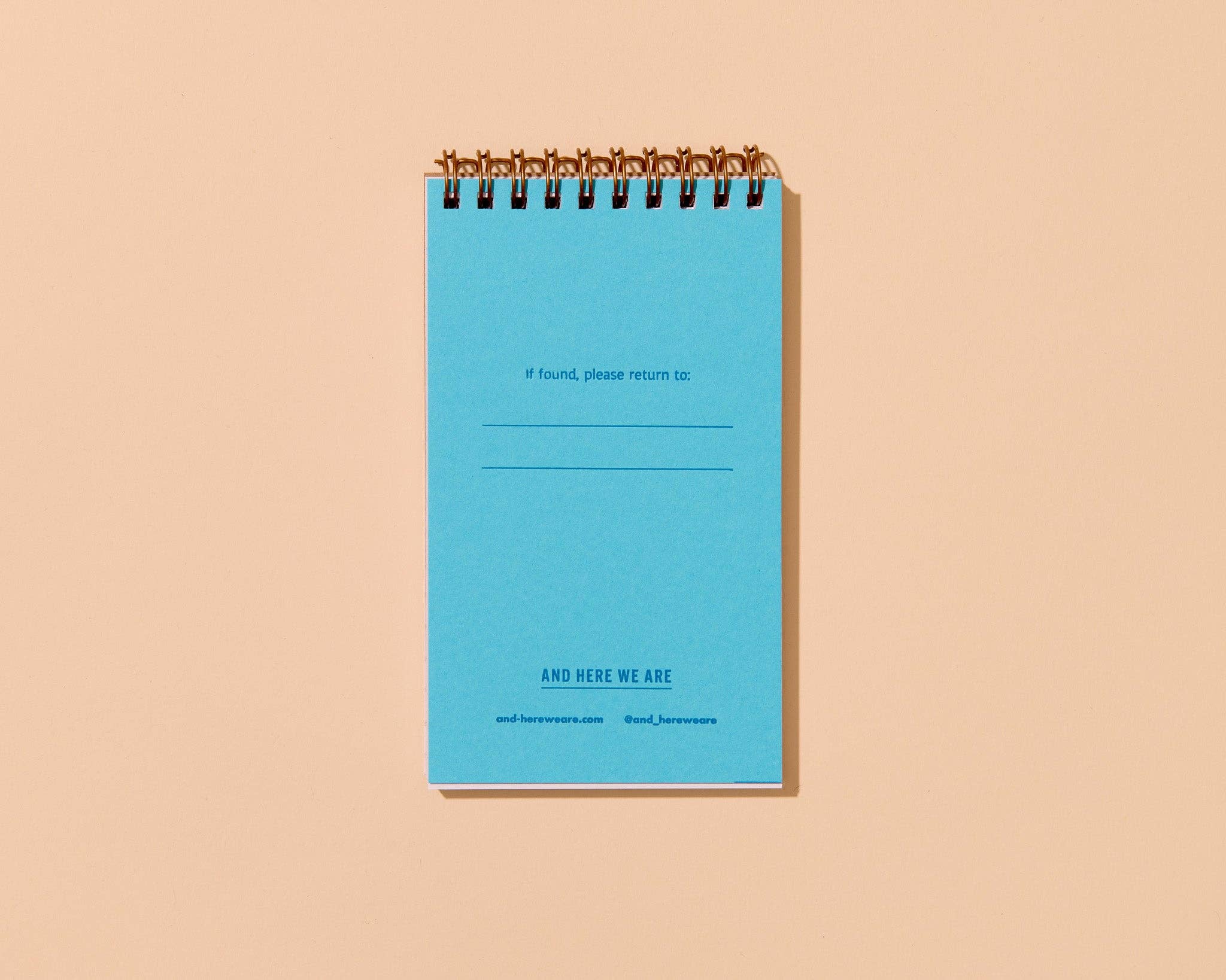 And Here We Are Spiral Notebook - Pink Shells