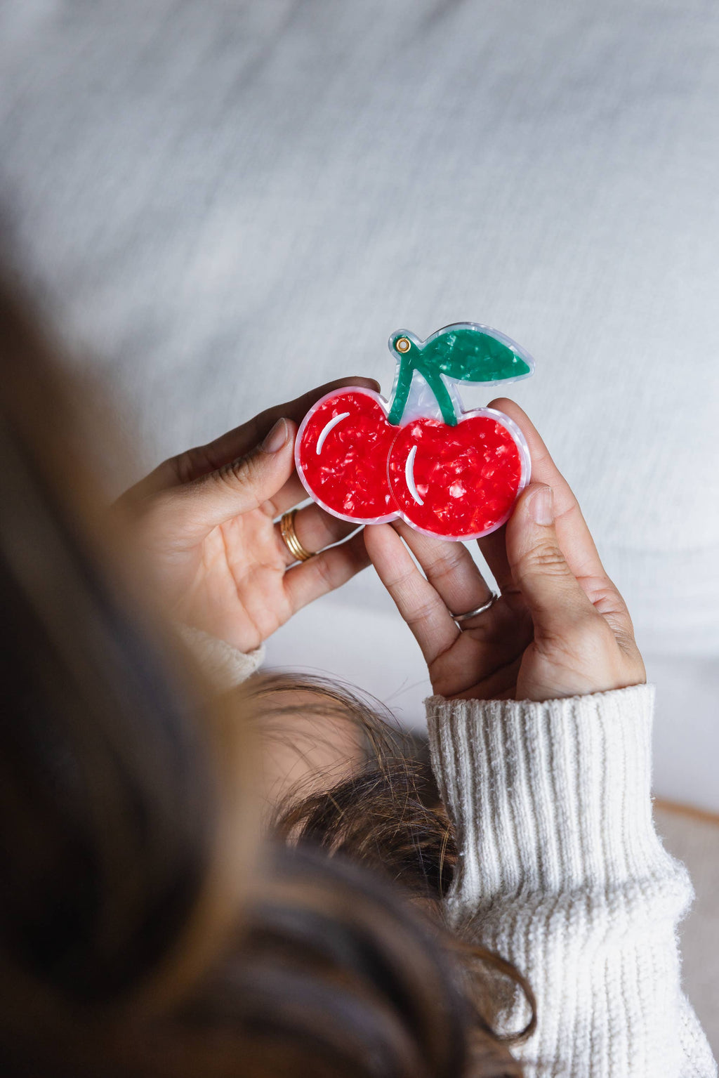 Living Royal Compact Mirror - Cherries