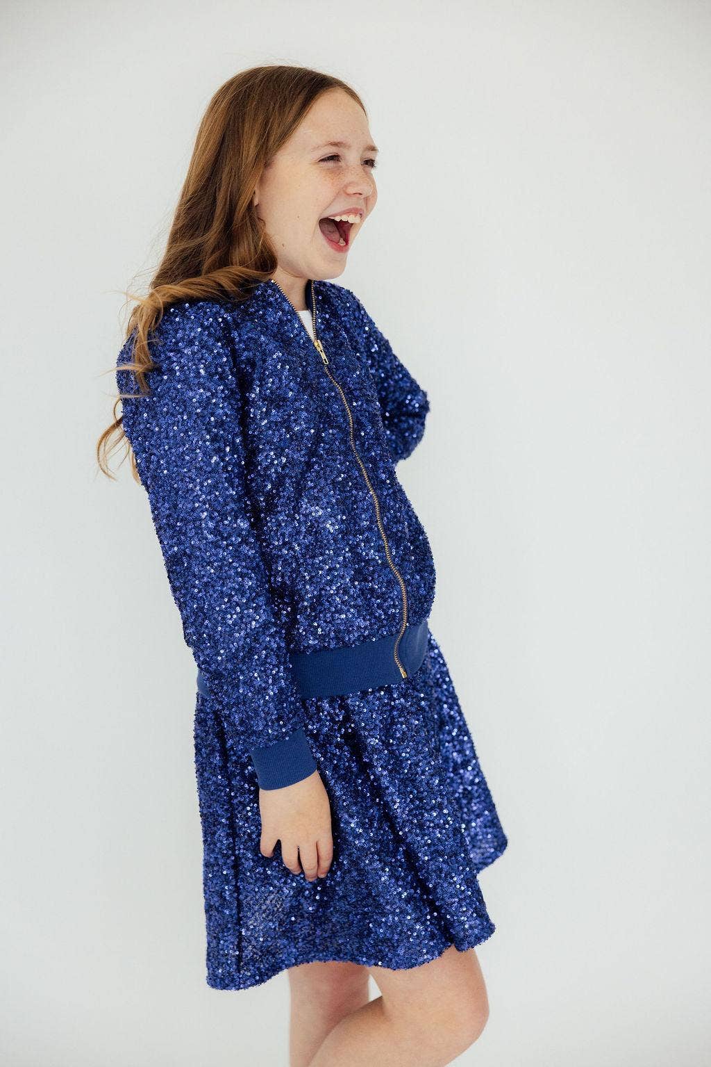 Mila & Rose Sequin Jacket - Royal Blue