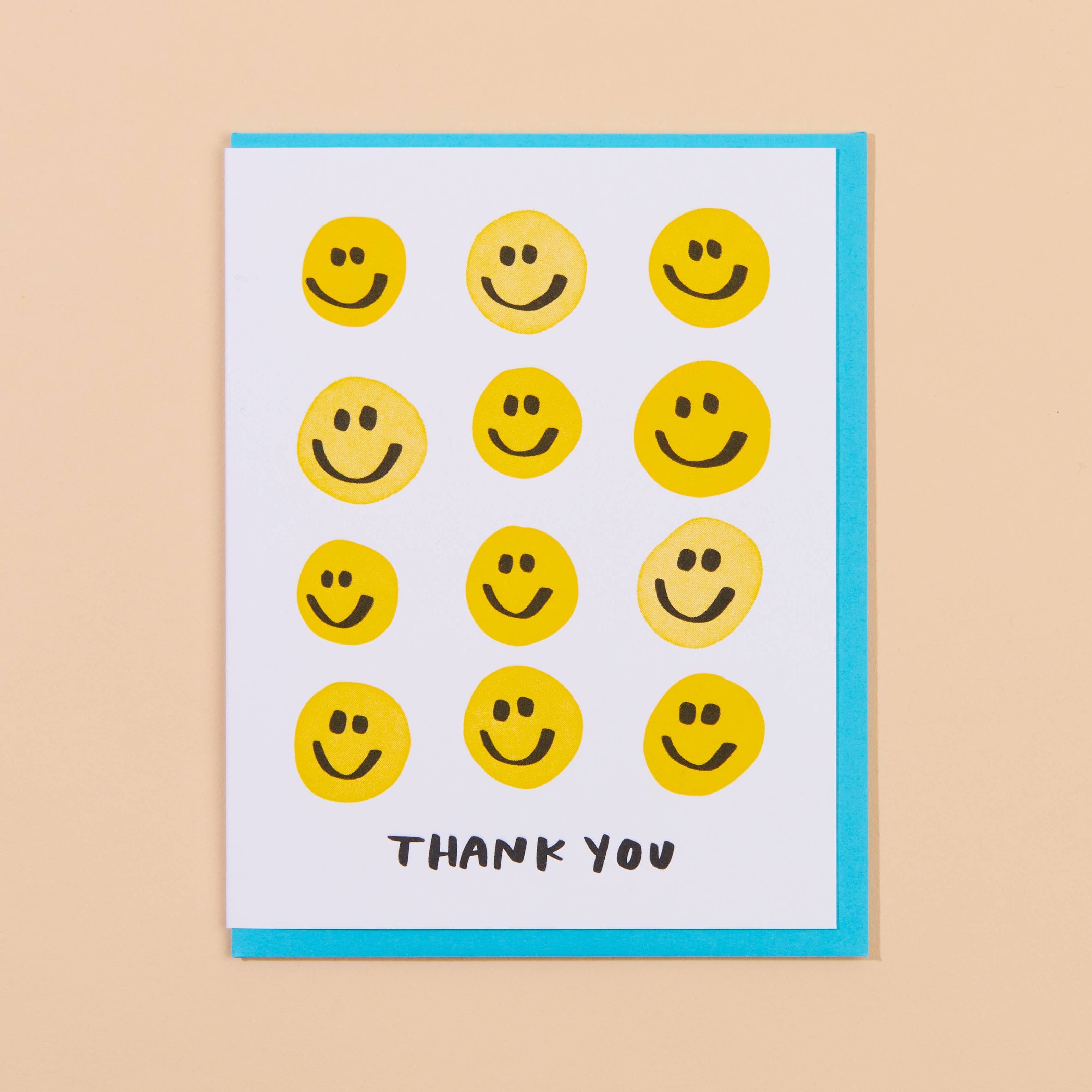 And Here We Are Greeting Card  - Smiley Thanks