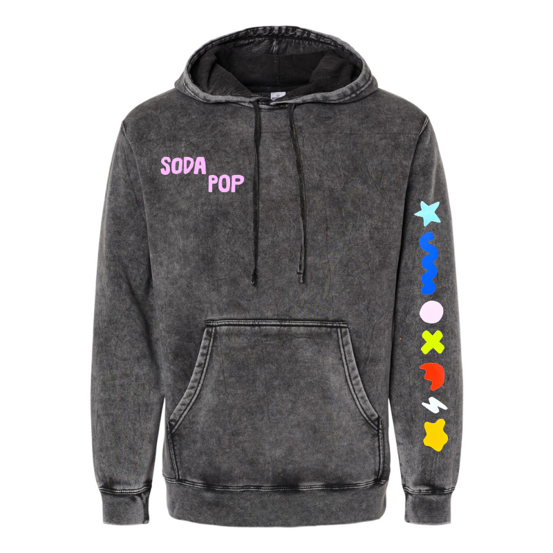 Soda Pop Adult Hoodie - Black/Pink