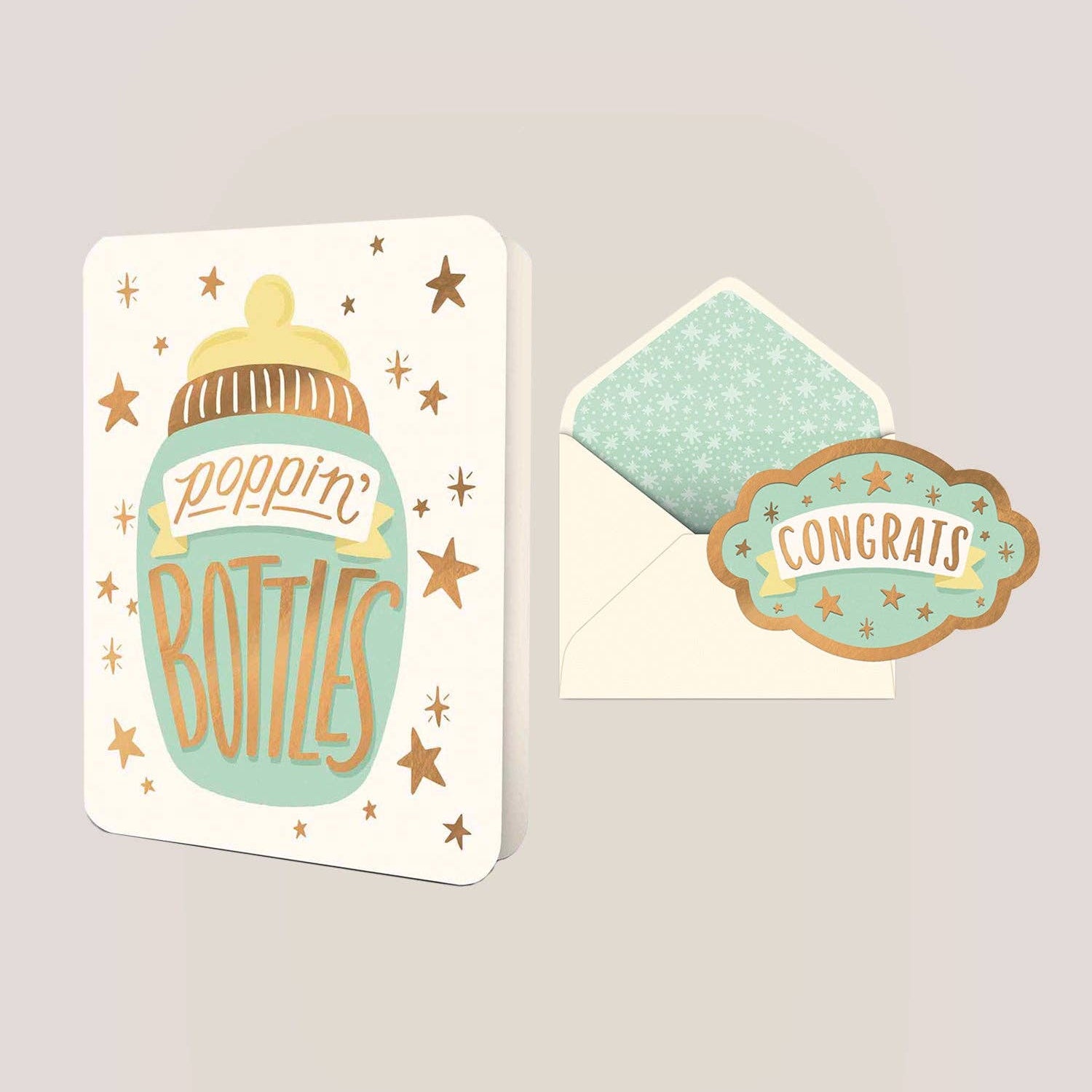 JuJuBe - Poppin' Bottles Deluxe Greeting Card