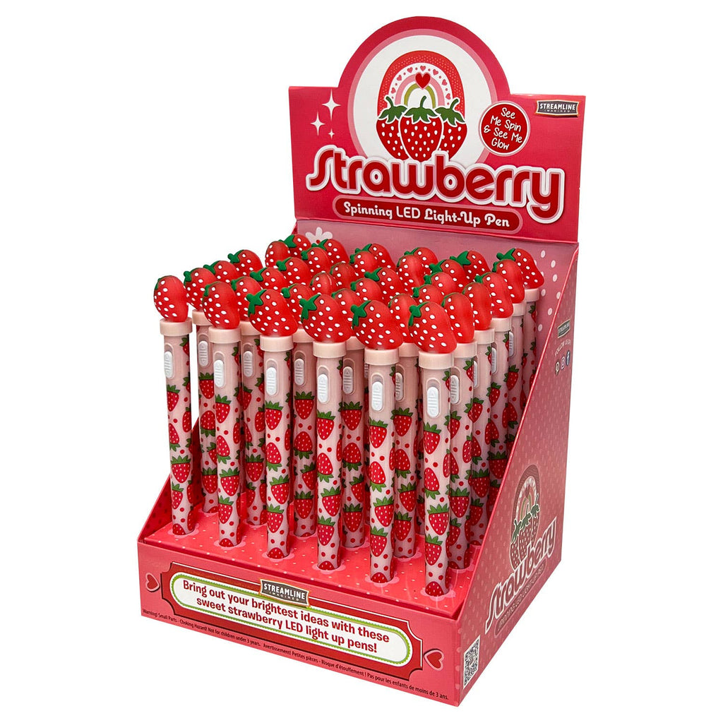 Streamline - Strawberry Spinning LED Light-Up Pen