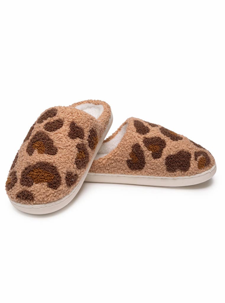 Living Royal Slippers - Leopard Print (Brown)