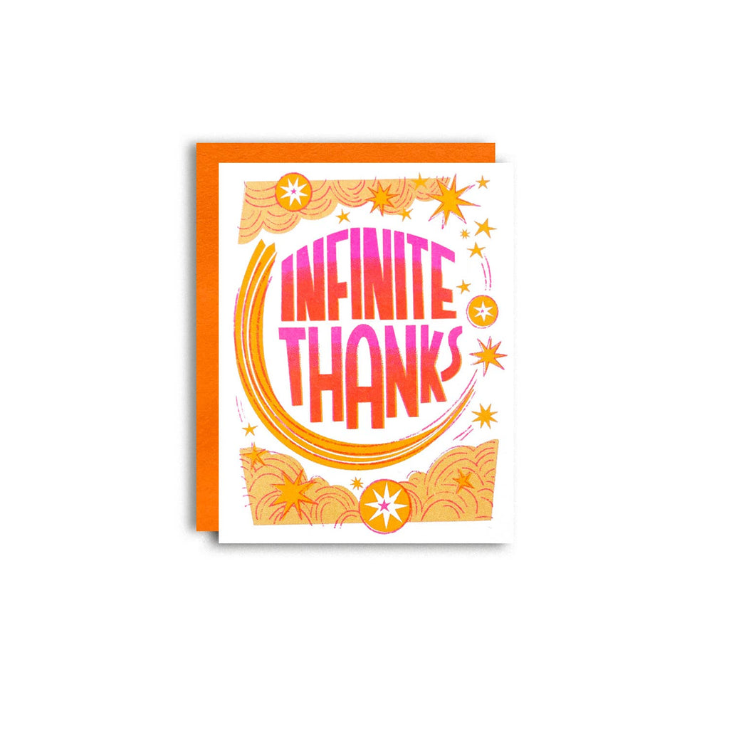 Pier Six Press Risograph Greeting Card - Infinite Thanks