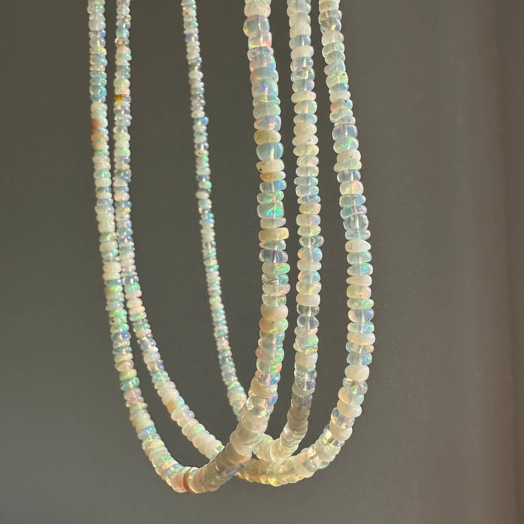 Anokhi Green Handmade Gemstone Necklace - Summer White Opal