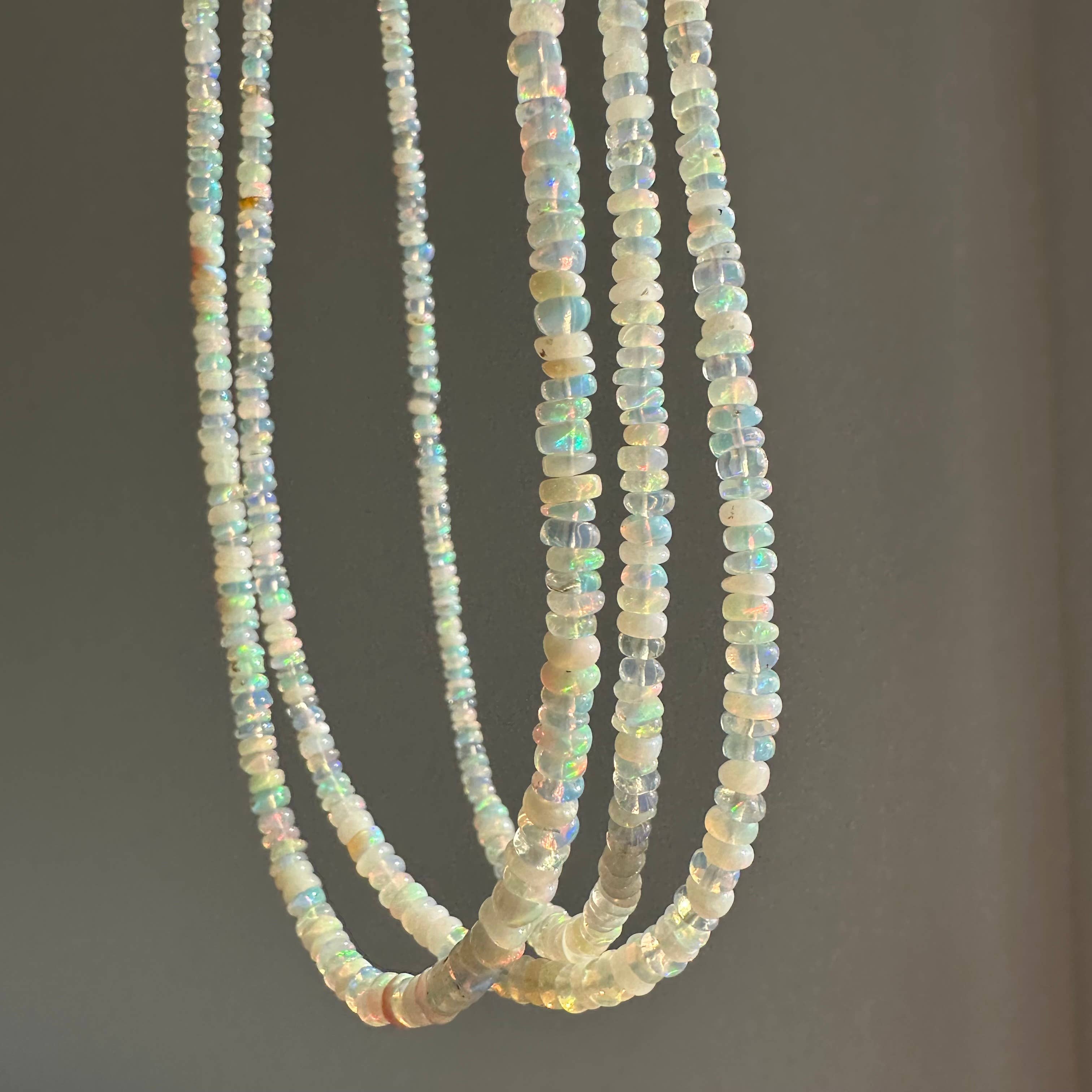 Anokhi Green Handmade Gemstone Necklace - Summer White Opal