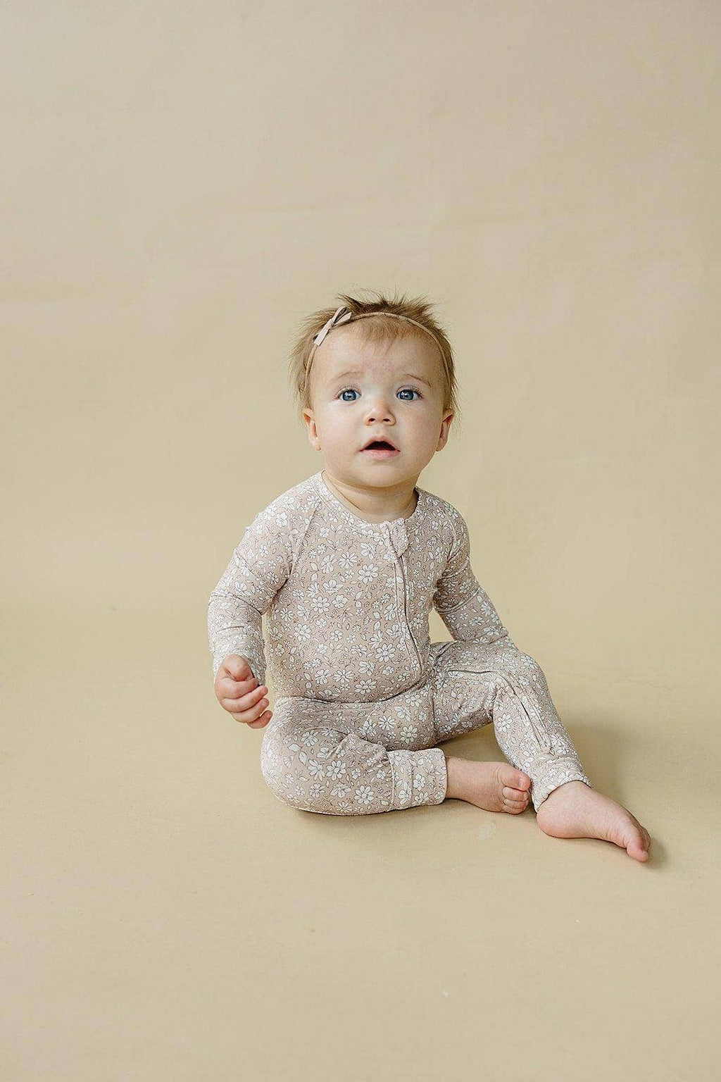 Little Joy Co. Bamboo Zippy Romper - Dainty Ditsy