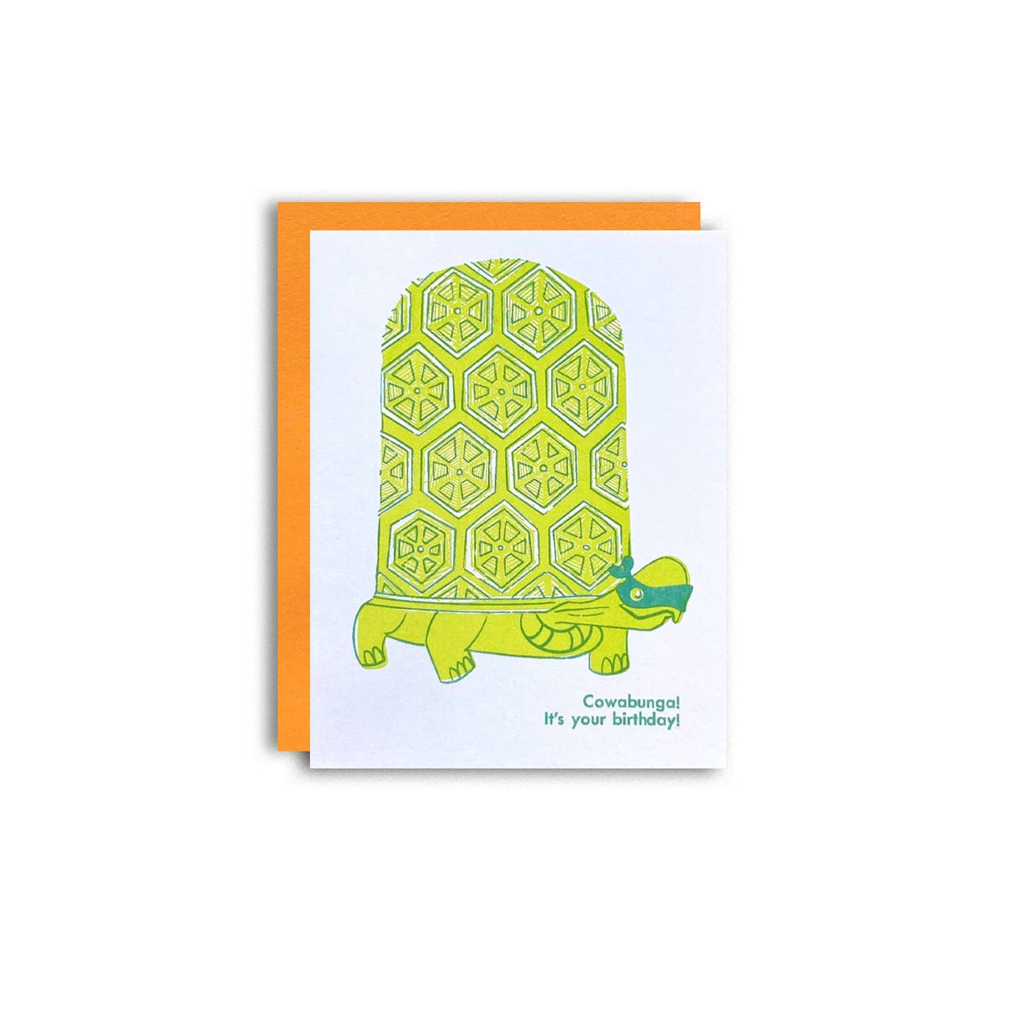 Pier Six Press Risograph Greeting Card - Cowabunga Birthday