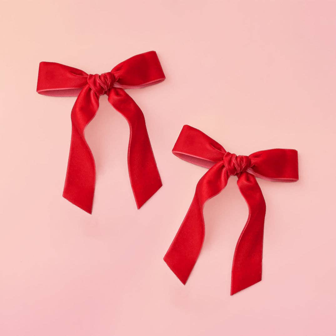 Sunshine Studios - Red Velvet Hair Bows