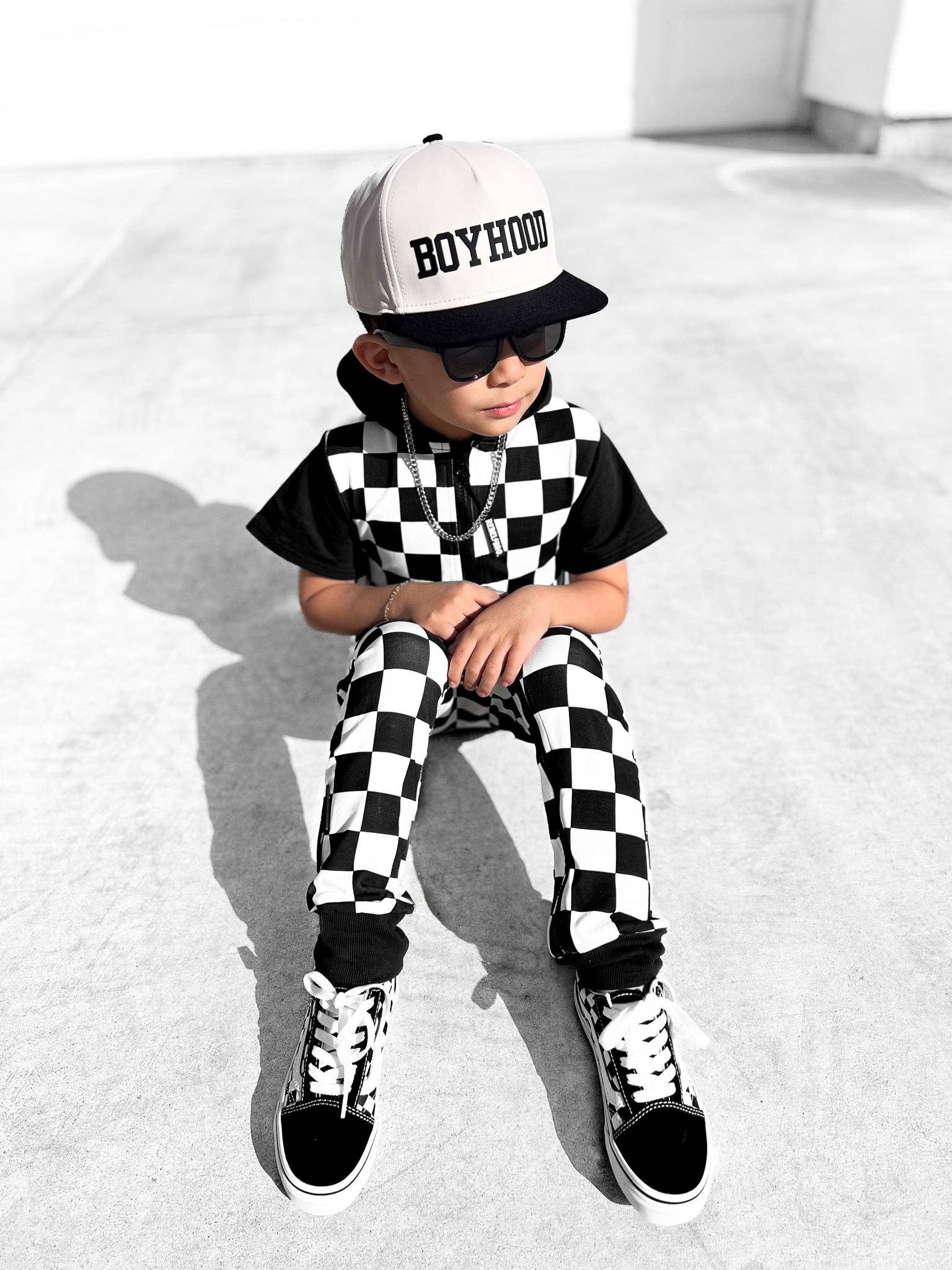 Rebel Bro Hooded Rebel Short Sleeve Romper - Venice