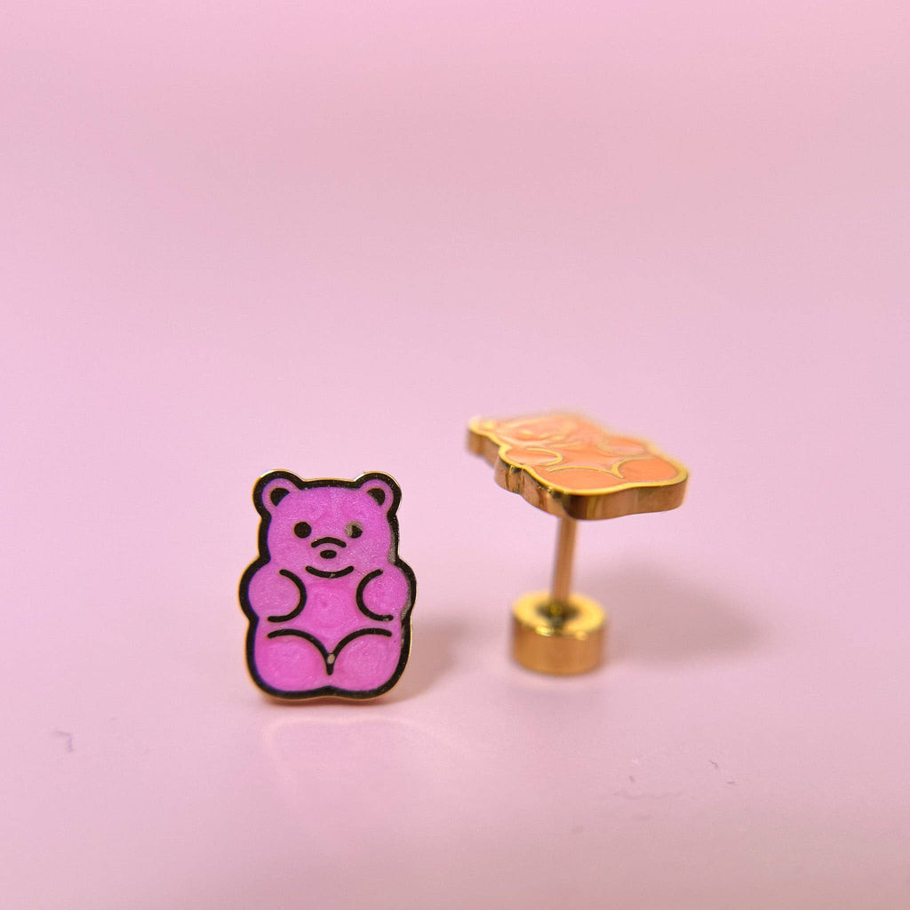 Desert Peach - Gummy Bear Stud Earrings