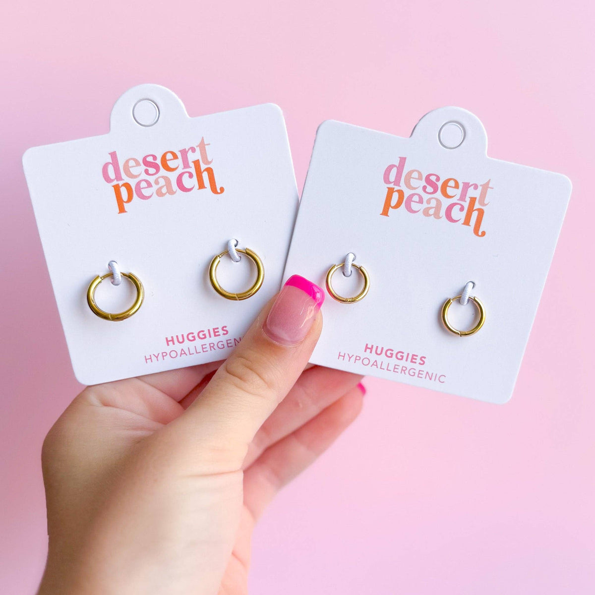 Desert Peach - Huggie Hoops
