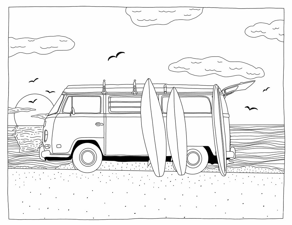 Pen+Pine - West Coast Wonderful Coloring Book