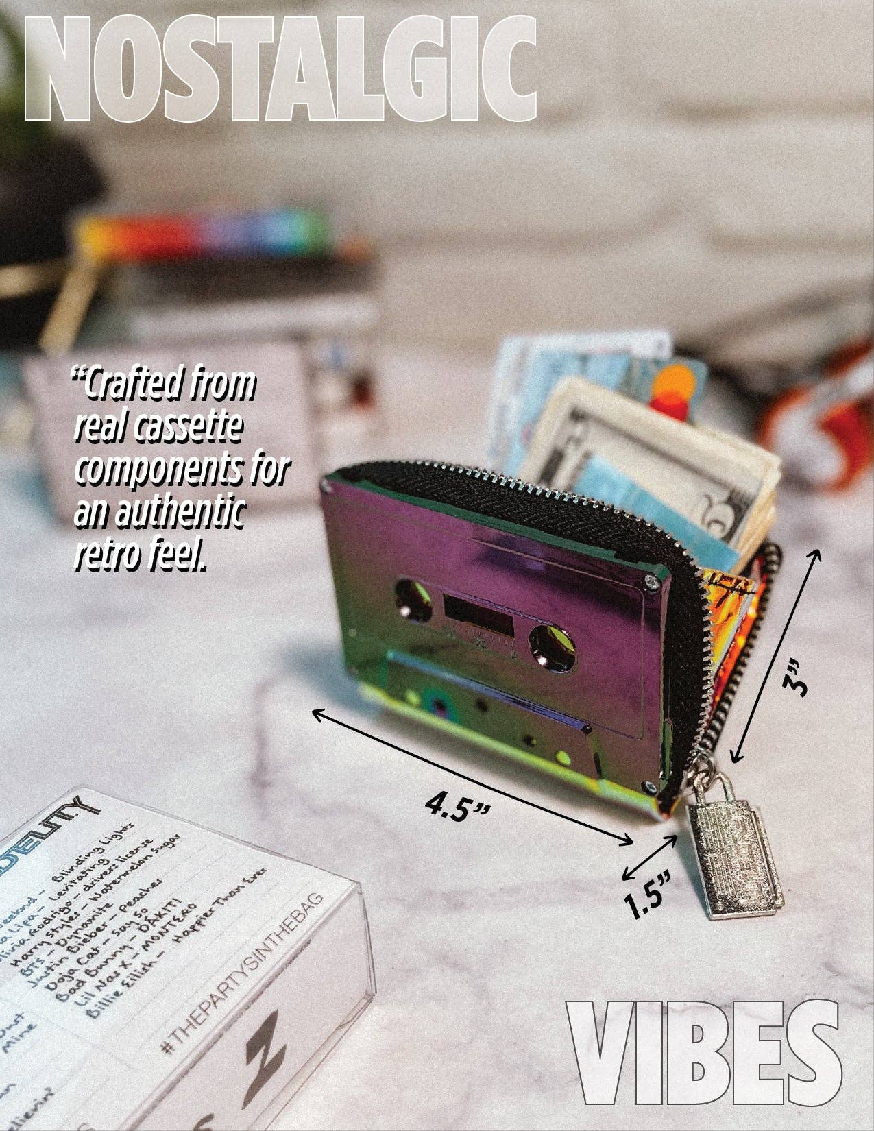 Fydelity - Retro Cassette Wallet (Purple)