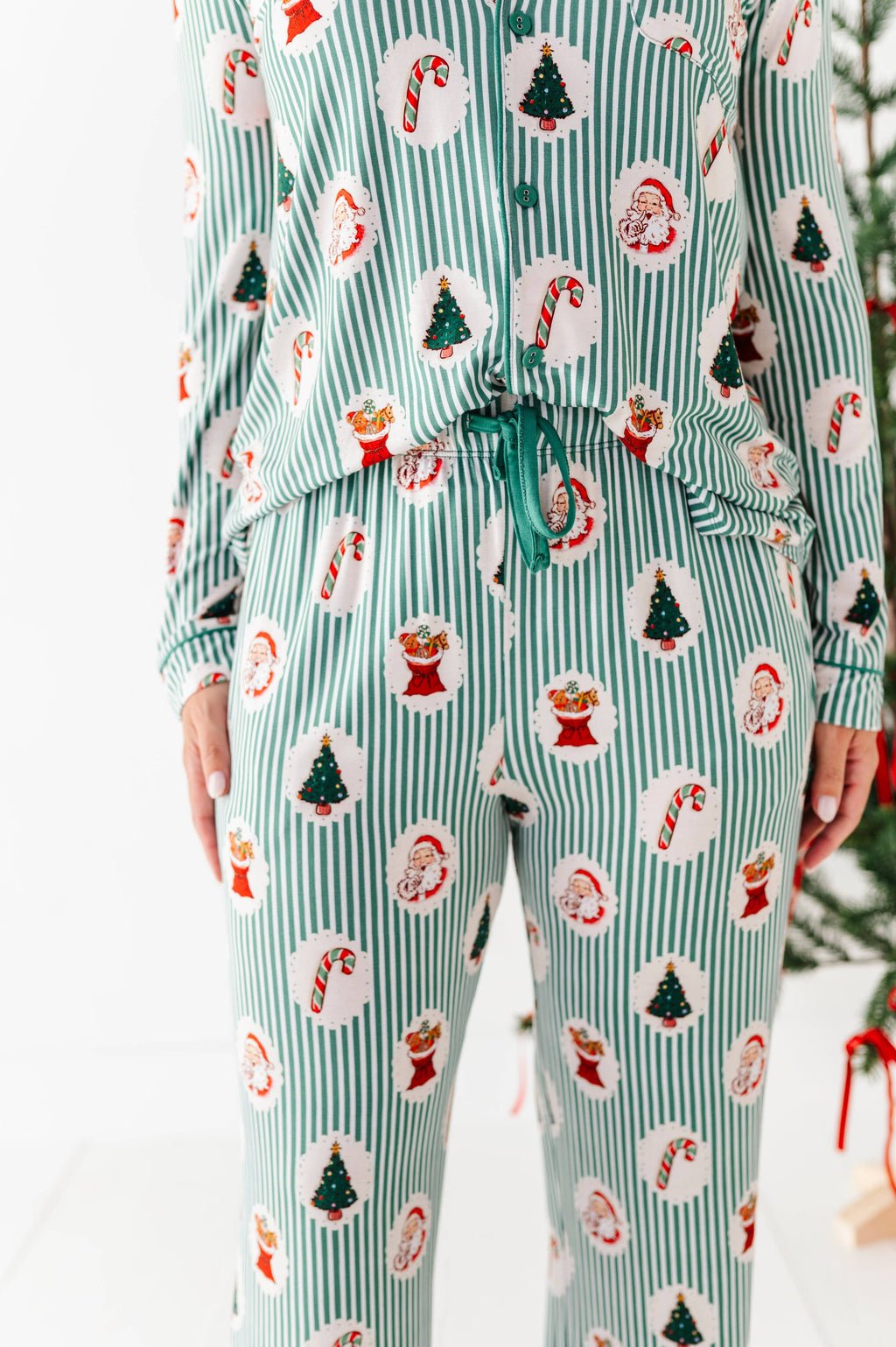 Kiki + Lulu Women's Lounge Set - Christmas Classic Stripe