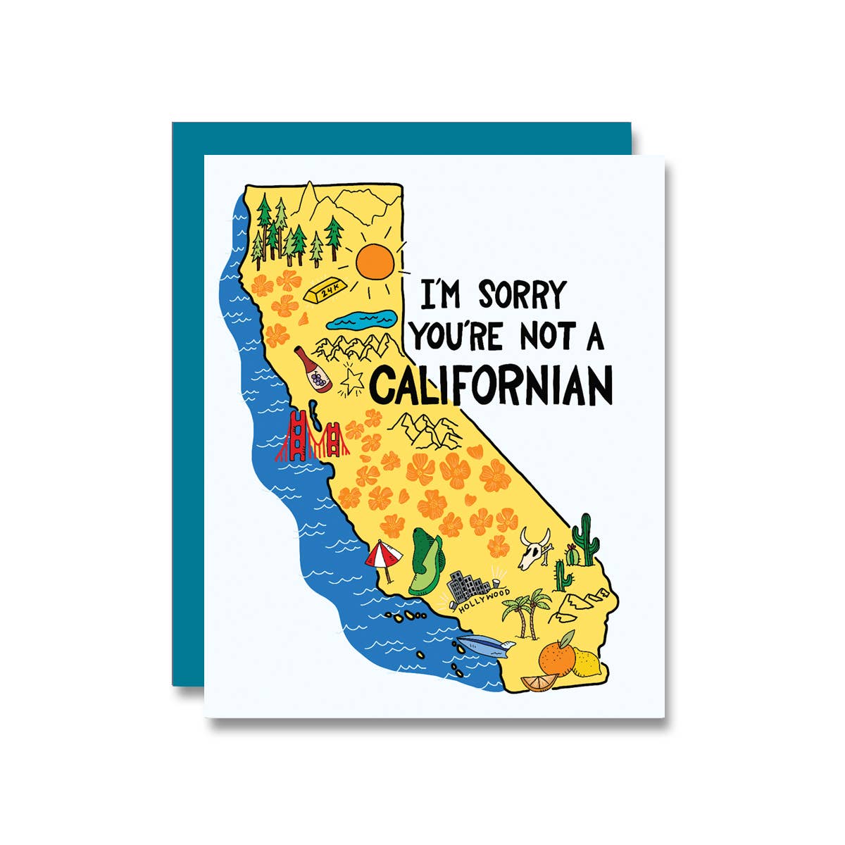 PapaLlama Greeting Card  - Californian