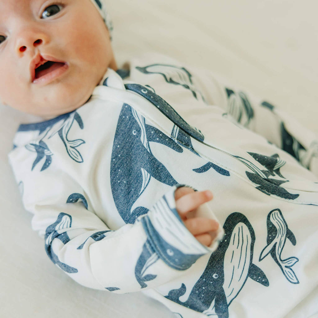 Copper Pearl Zip-Up Footie Pajama - Cove