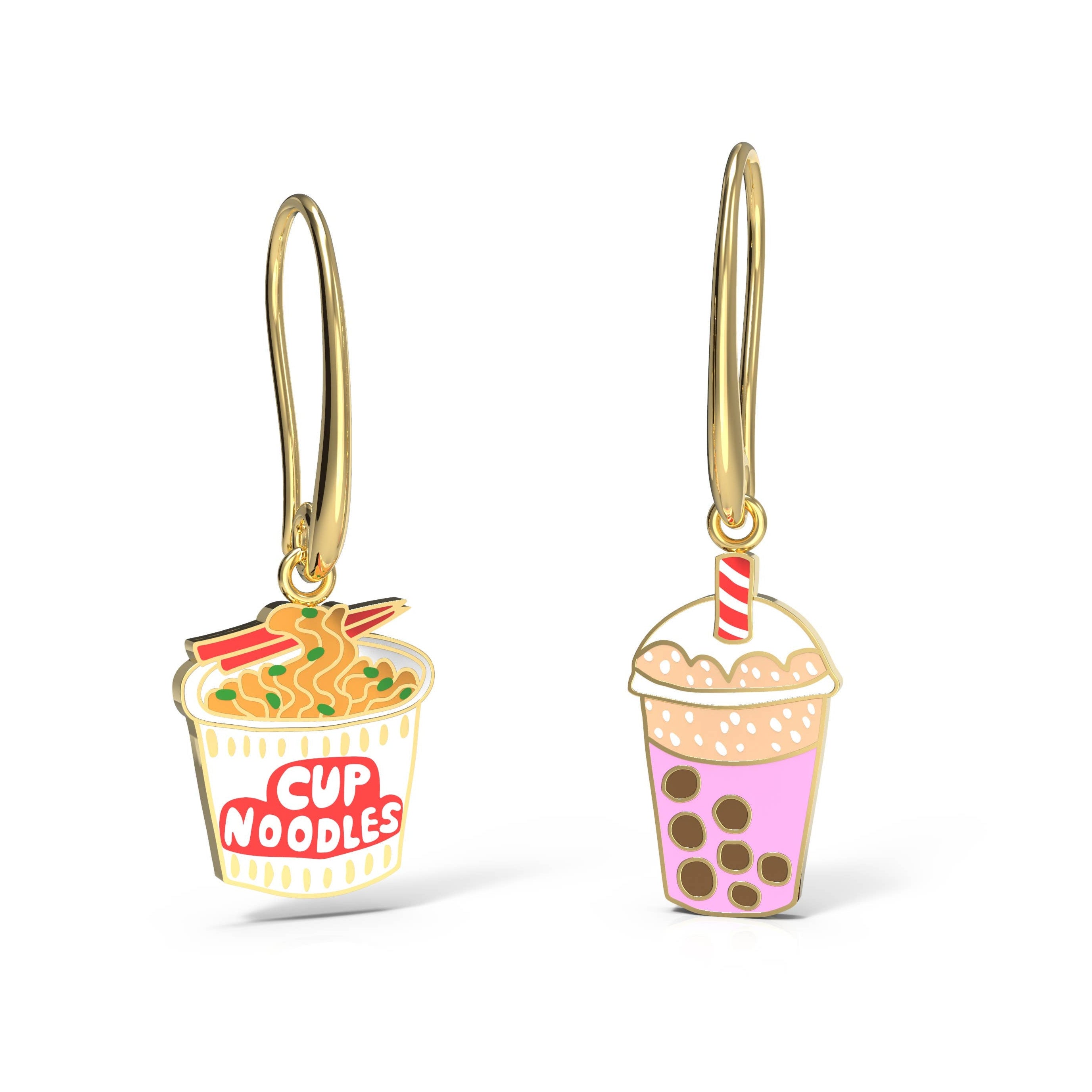 Yellow Owl Workshop - Ramen Noodles & Boba Tea Earrings