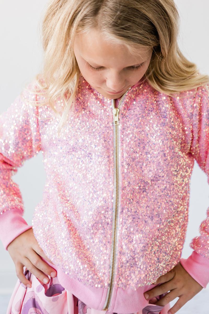 Mila & Rose Sequin Jacket - Bubblegum