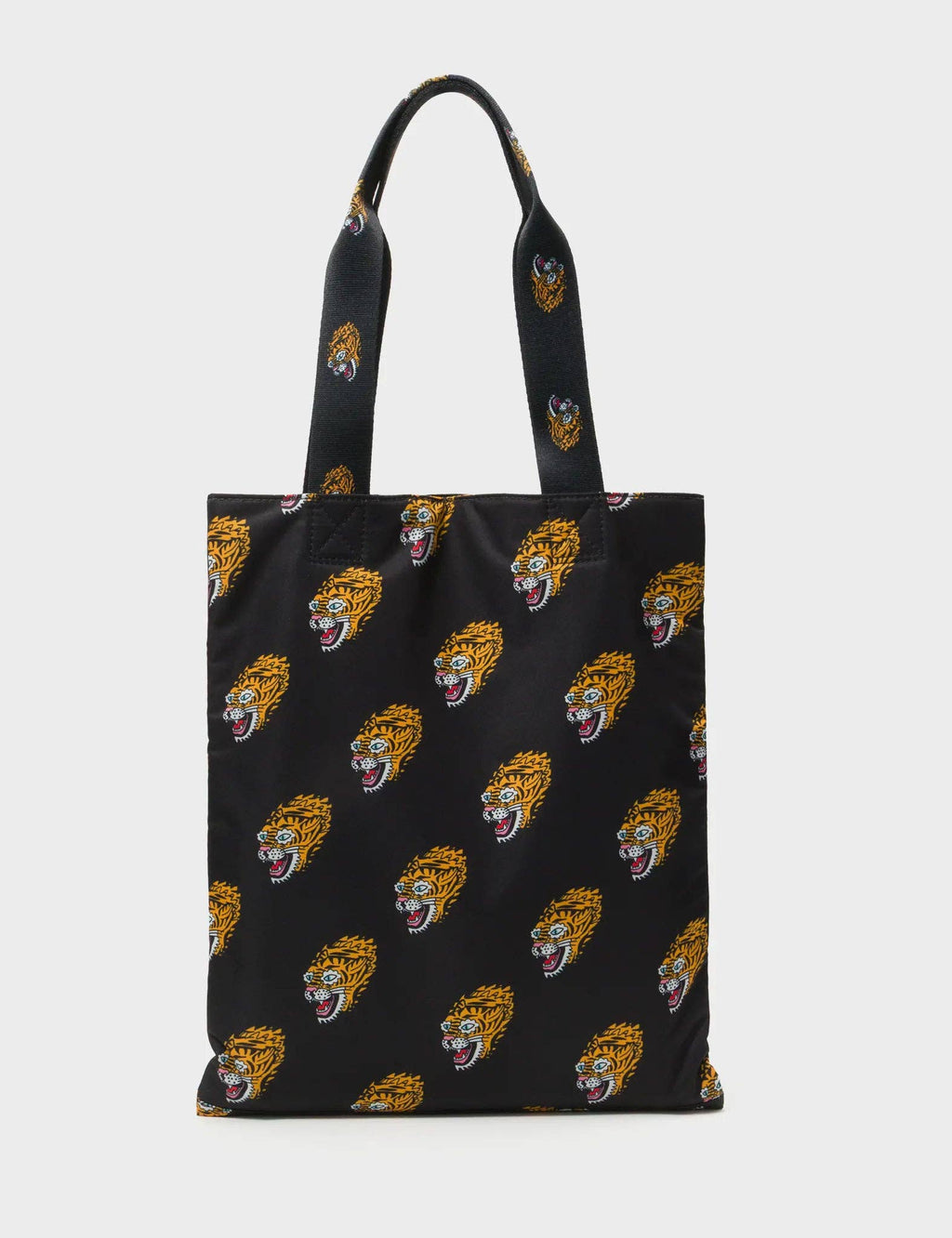 Min & Mon - The Everyday Tote Bag - Black Cyclepet Fabric Blazing Tiger Print