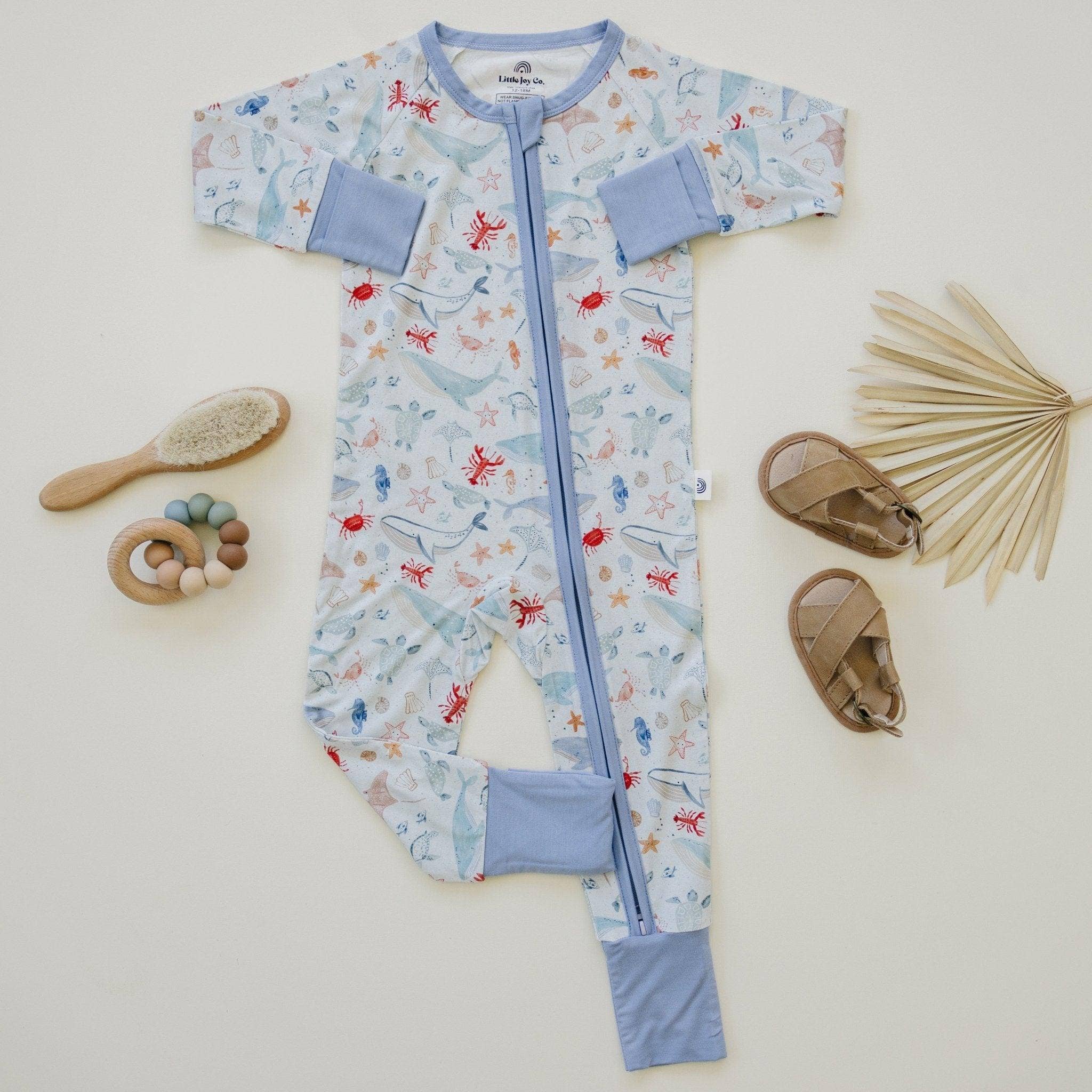 Little Joy Co. Modal Zippy Romper - Coastal Cutie