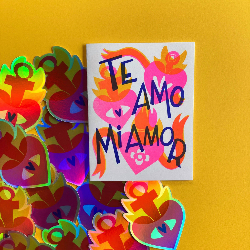 Pier Six Press Risograph Greeting Card - Te Amo Mi Amor