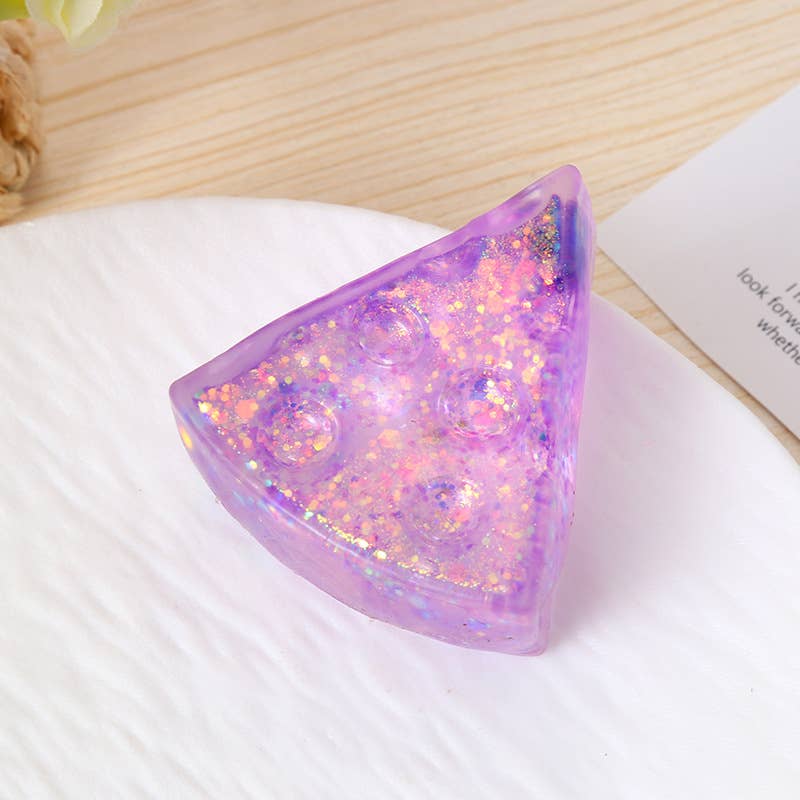 Glitter Cheese Slice Squishy