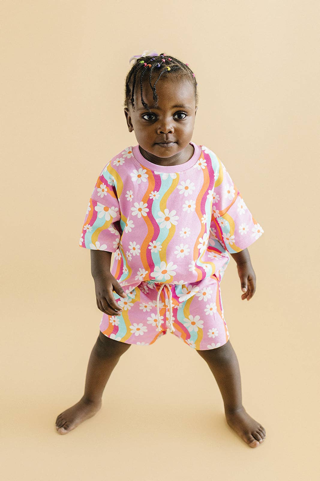 Lucky Panda Kids Shorts Set - Groovy Daisy