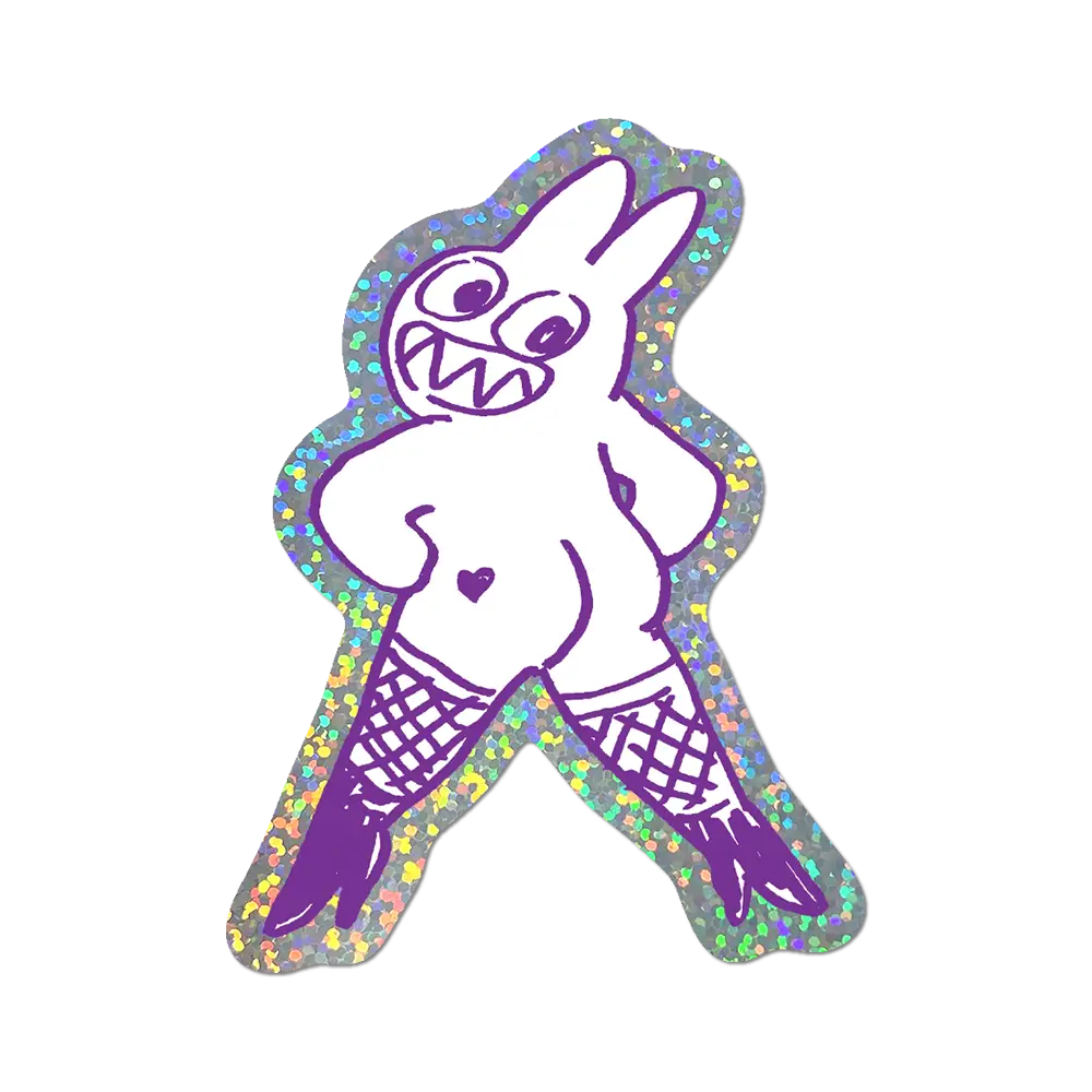 Glitter Holographic Sticker - Cheeked Up