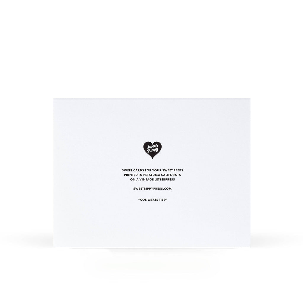 Sweet Bippy Press - Congrats Tile Greeting Card