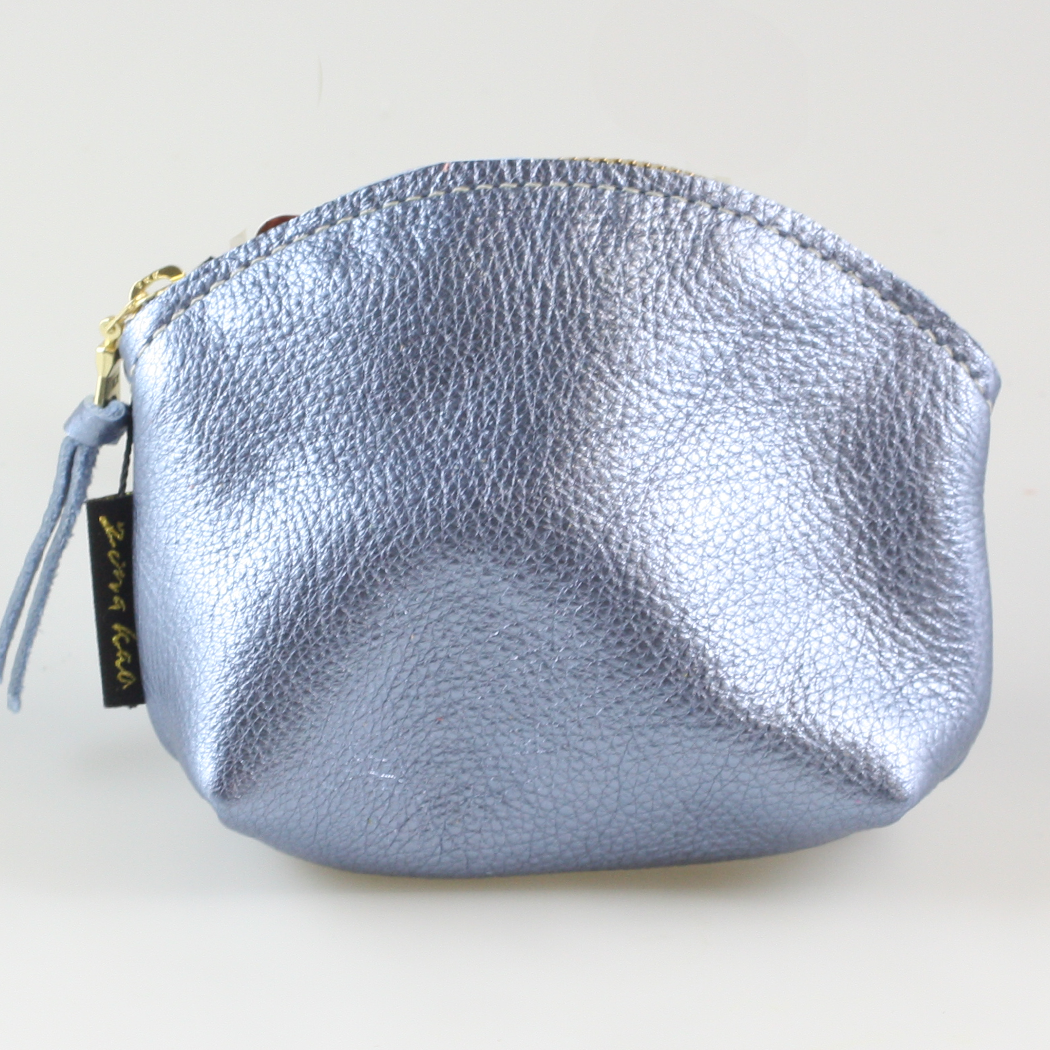 Zina Kao - The Metallic Simon Mini Makeup Clutch: Ice Blue